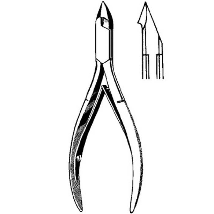 Sklar - 98-489 Tissue Nipper Merit™ Smooth Sharp Convex Jaw 4-1/2 Inch Length Stainless Steel