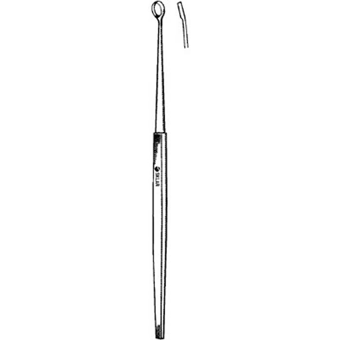Sklar - 06-4005 Dermal Curette Sklar® Cannon 5-3/4 Inch Length Solid Handle Size 3 Tip Straight Fenestrated Oval Tip with Sharp Edge
