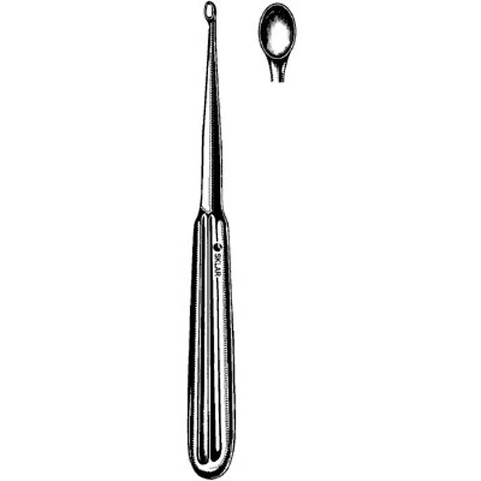 Sklar - 06-4115 Dermal Curette Sklar® 6-1/4 Inch Length Single-ended Handle Size 3 Tip Straight Oval Tip