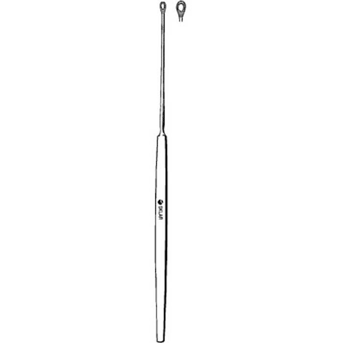 Sklar - 67-2525 Ear Curette Sklar® Shapleigh 5 Inch Length Flat Handle Size 1 Tip Straight Serrated Fenestrated Tip