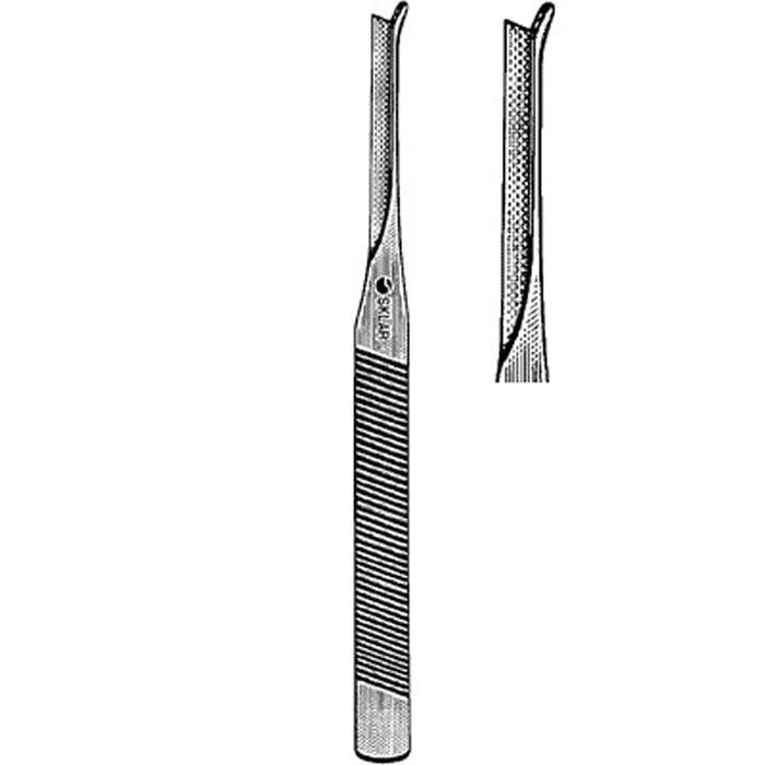 Sklar - 41-1355 Osteotome Silver Curved, Single Guard Stainless Steel NonSterile 7 Inch Length