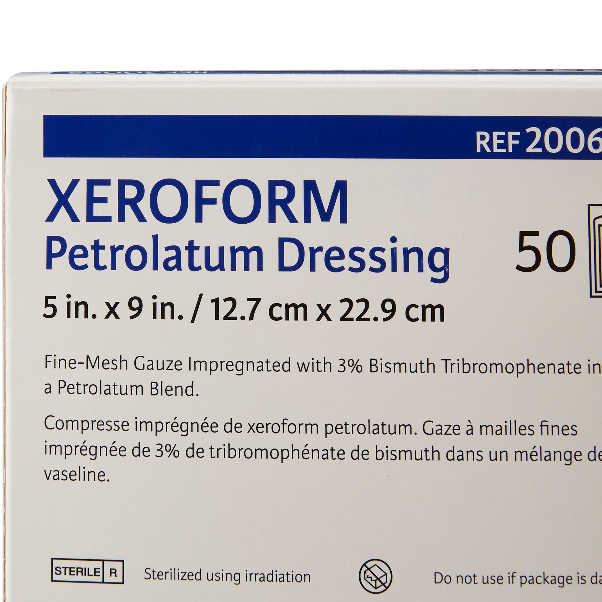 Gentell DKC20068 - Xeroform Petrolatum Impregnated Dressing, 5 x 9 Inch - 1/Each, 50/Box, 200/Case