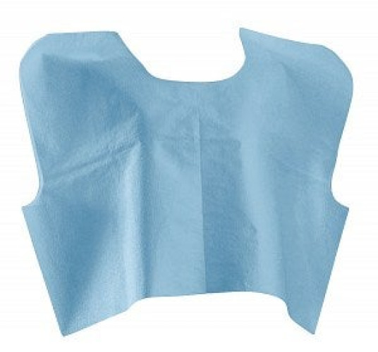 HPK Industries - 503 S Exam Cape Blue One Size Fits Most Front / Back Opening Without Closure Female Disposable
