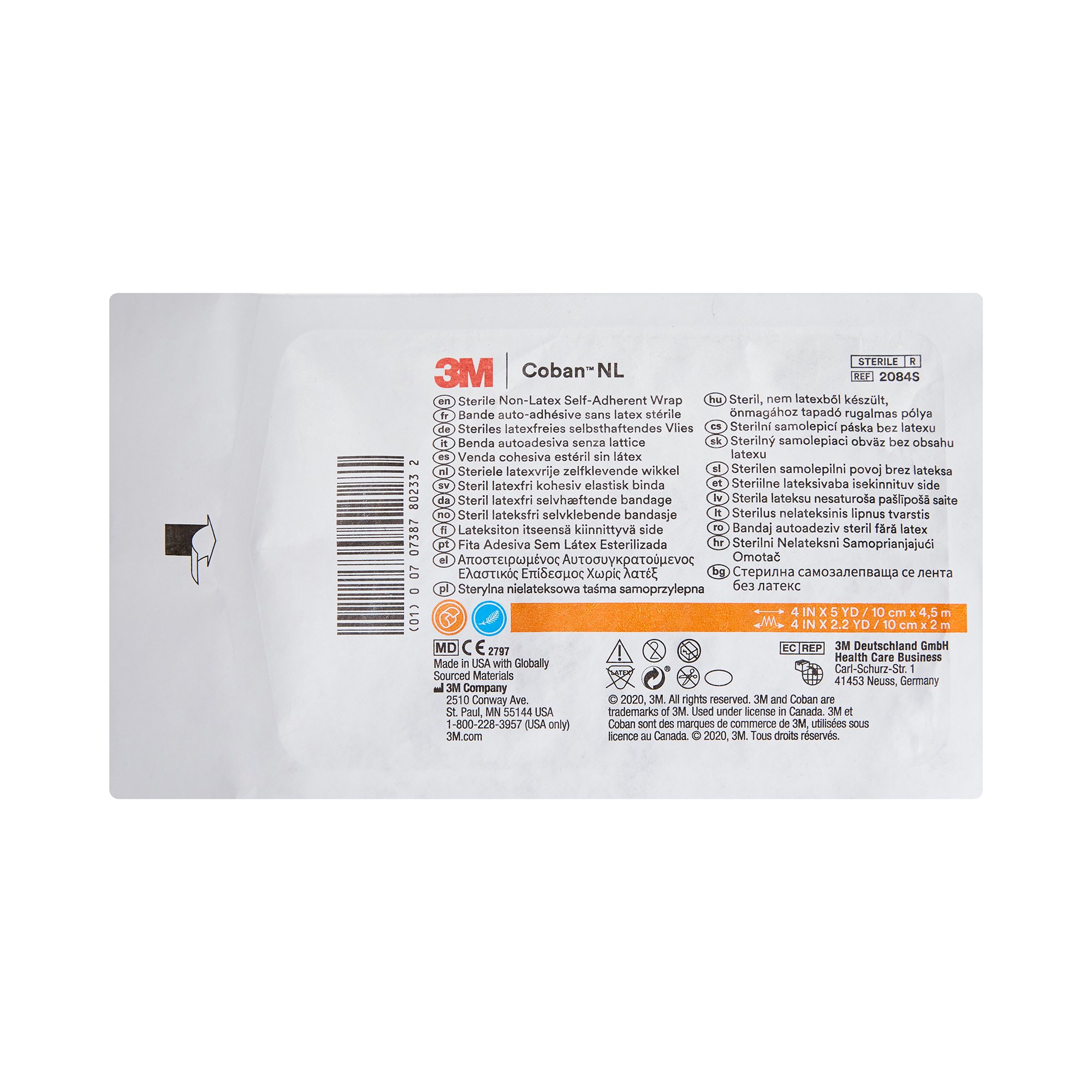 Solventum Corporation - 2084S 3M™ Coban™ LF Self-adherent Closure Cohesive Bandage