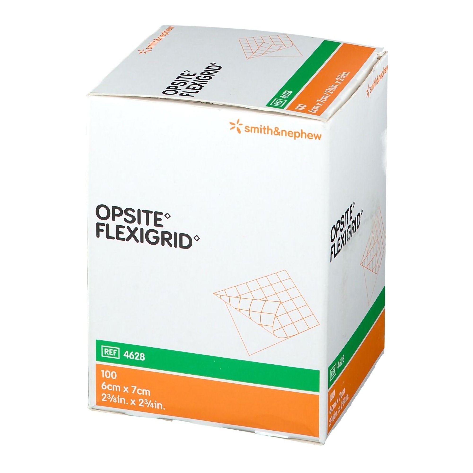 Smith & Nephew 4628 - OpSite Flexigrid Transparent Film Dressing, 2-3/8 x 2¾ Inch - 1/Each, 100/Box