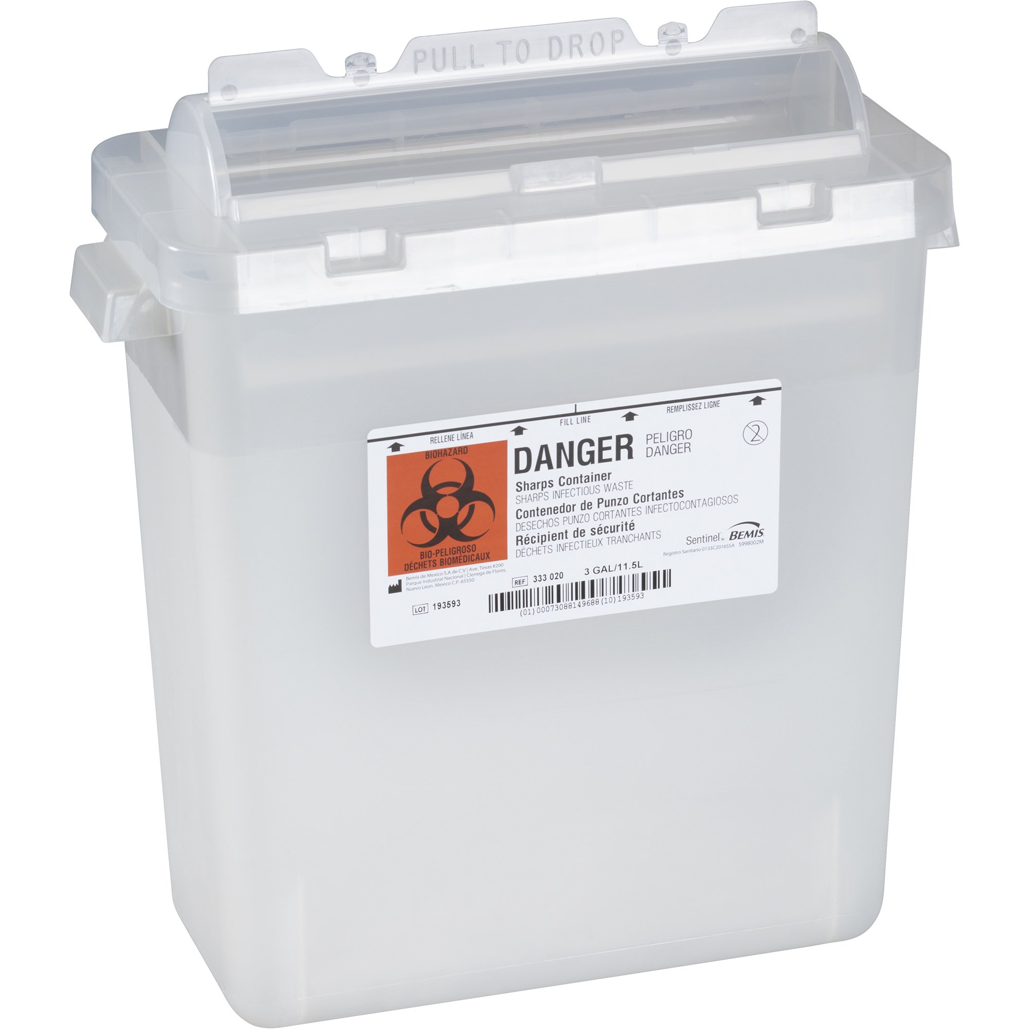 Bemis Healthcare - 333 020 Bemis™ Sentinel Multi-purpose Sharps Container