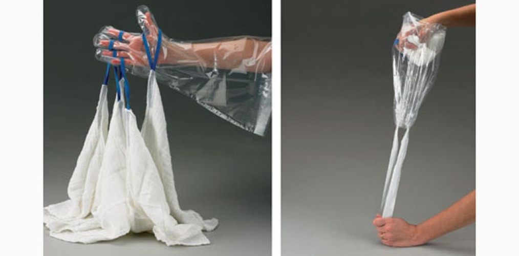 Medical Action Industries - 3200 Safe-T-Count® Sponge Counting Glove 6.5 X 16 X 13 Inch, Clear, 100 per Box