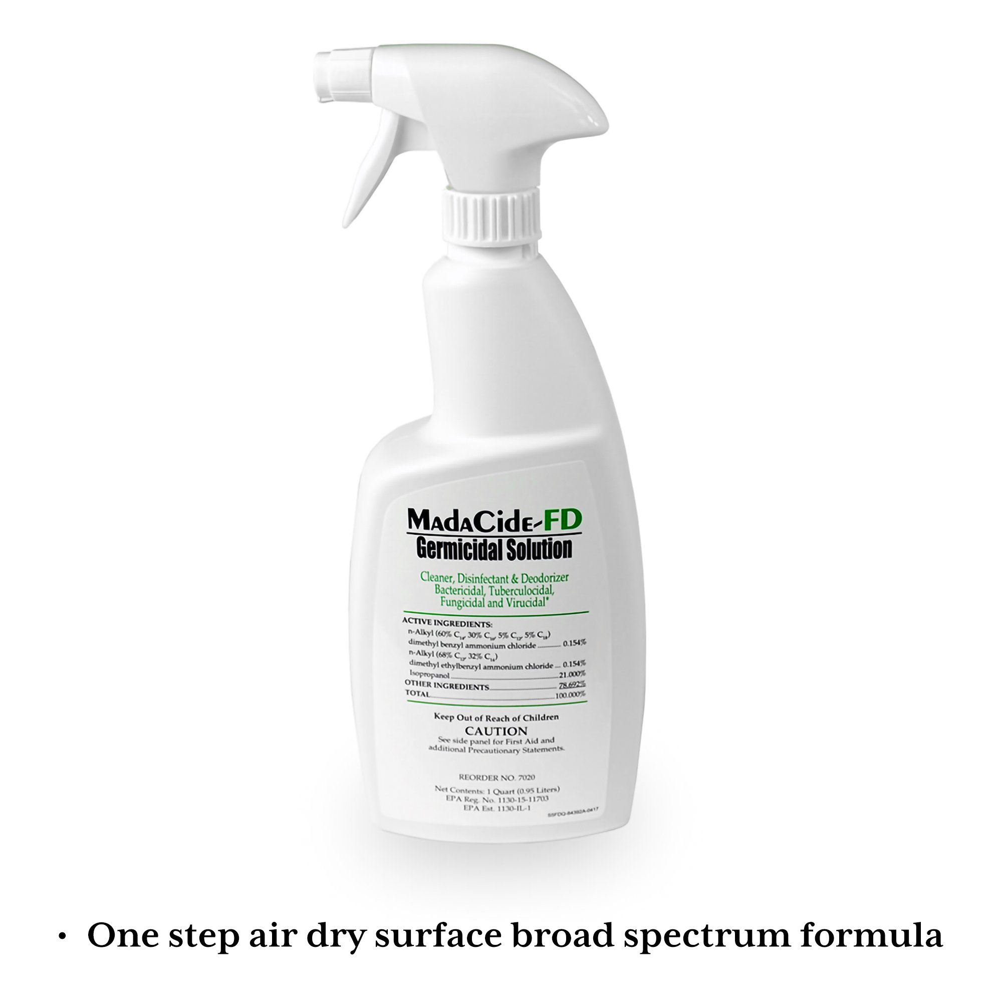 Mada Medical Products 7020 - MadaCide FD Germicidal Solution - 1/Each, 12/Case