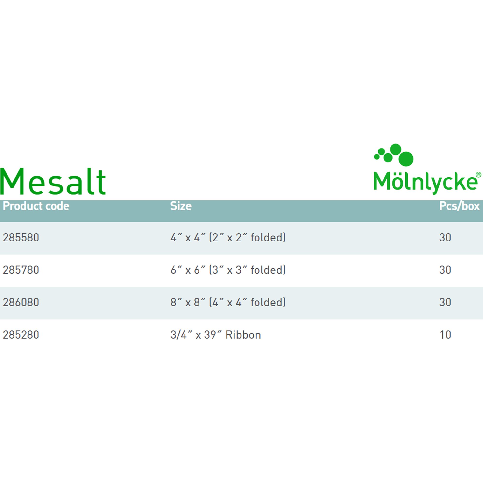Molnlycke - 285780 Mesalt® Sodium Chloride Impregnated Dressing