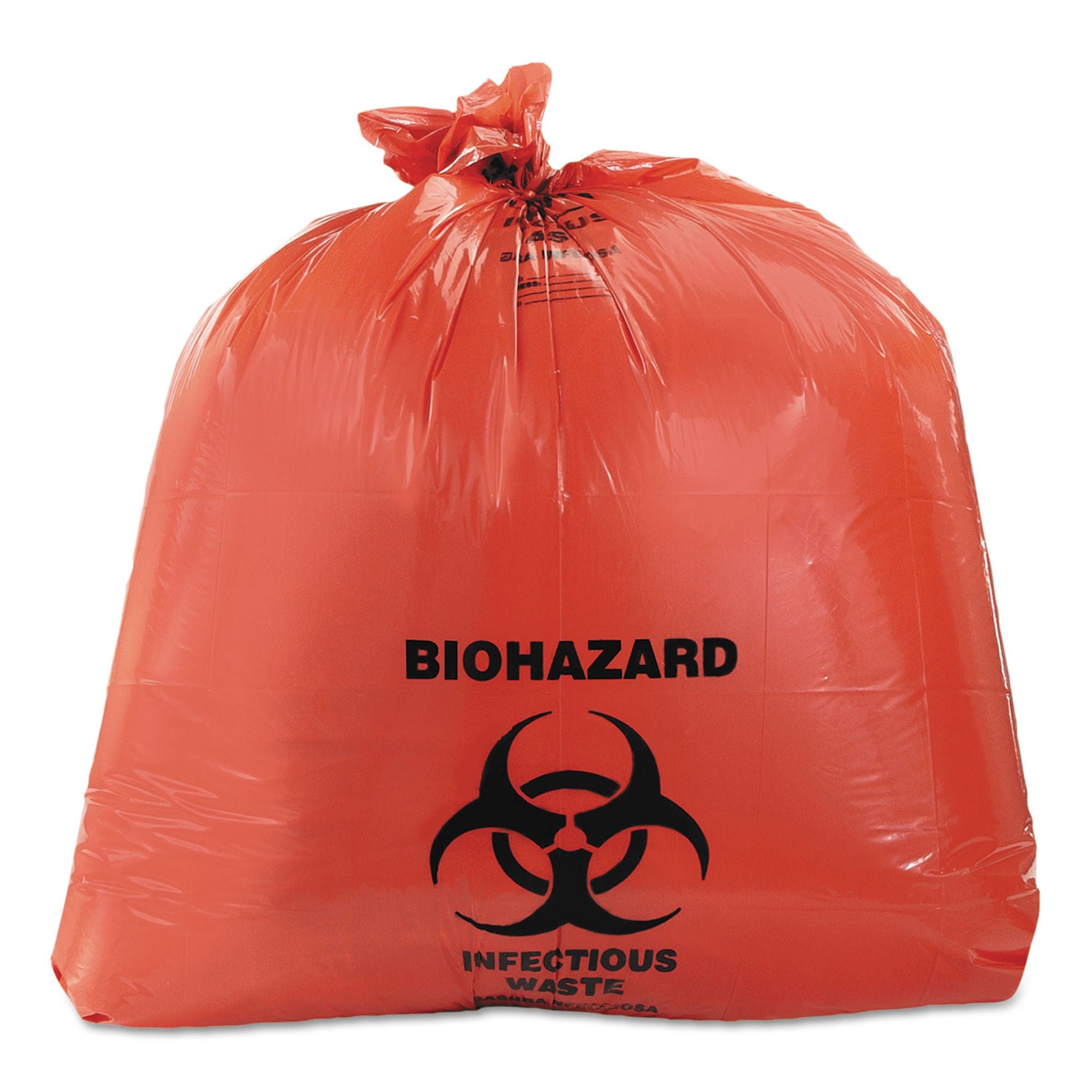 Essendant Co-United Stationers - HERA8046ZR Chemotherapy Waste Bag Heritage Biohazard Symbol / Biohazard / Infectious Waste 40 to 45 gal. Red 40 X 46 Inch