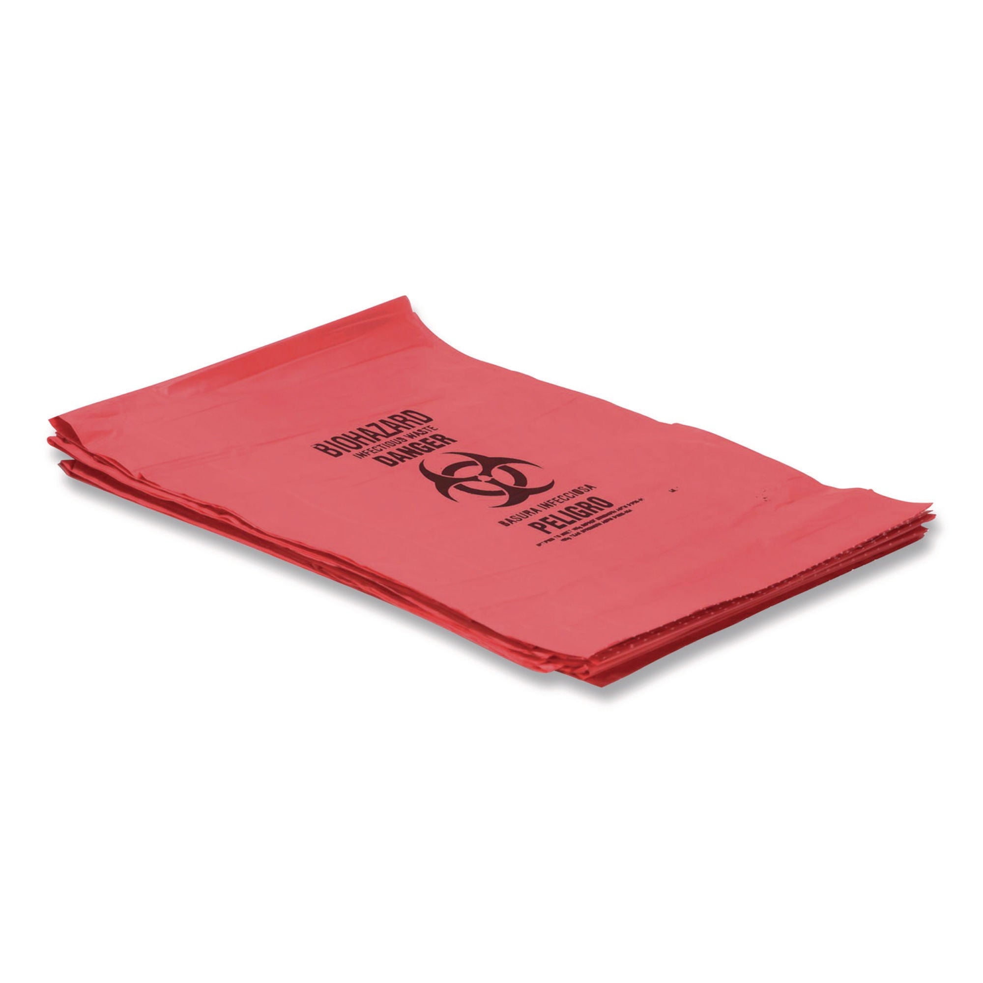 Essendant Co-United Stationers - HERA8046ZR Chemotherapy Waste Bag Heritage Biohazard Symbol / Biohazard / Infectious Waste 40 to 45 gal. Red 40 X 46 Inch