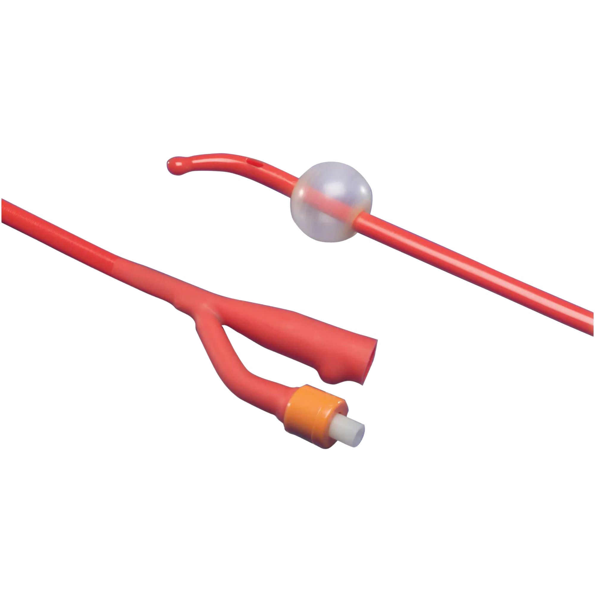 Cardinal - 1518C Foley Catheter Ultramer™ 2-Way Coude Tip 5 cc Balloon 18 Fr. Hydrogel Coated Red Rubber