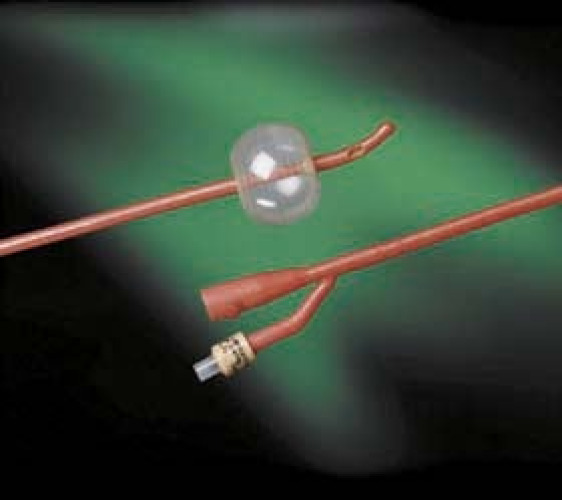 Bard - 0102L24 Foley Catheter Bardex® Lubricath® 2-Way Coude Tip 5 cc Balloon 24 Fr. Hydrophilic Polymer Coated Latex