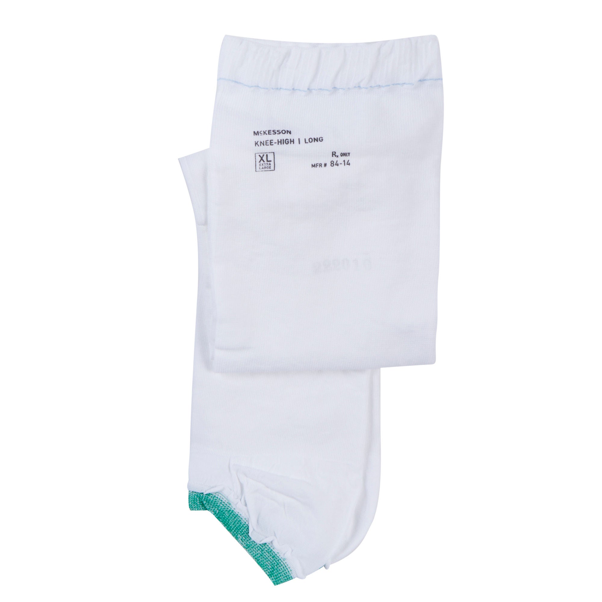 McKesson Brand - 84-14 Anti-embolism Stocking McKesson Knee High X-Large / Long White Inspection Toe