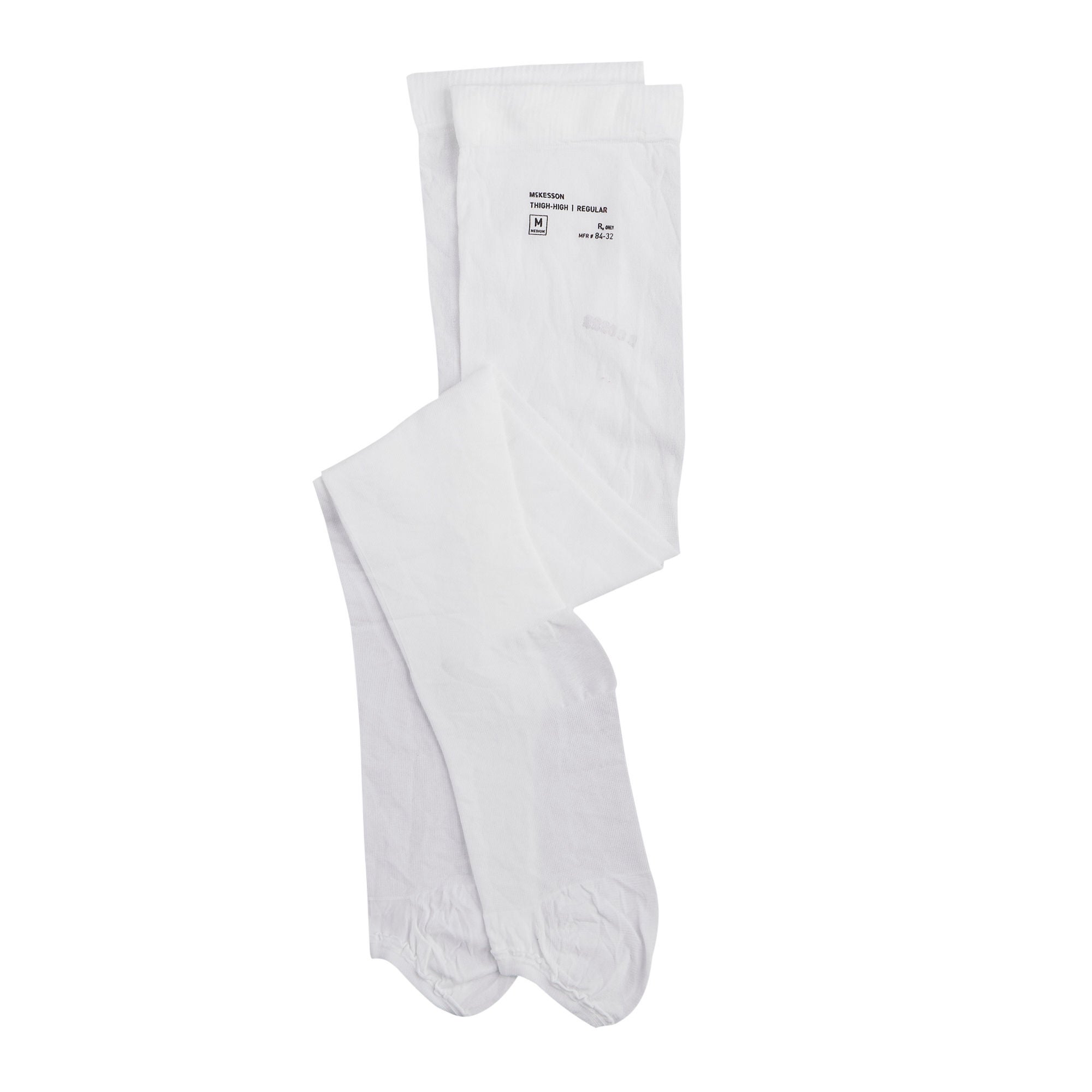 McKesson Brand - 84-32 Anti-embolism Stocking McKesson Thigh High Medium / Regular White Inspection Toe