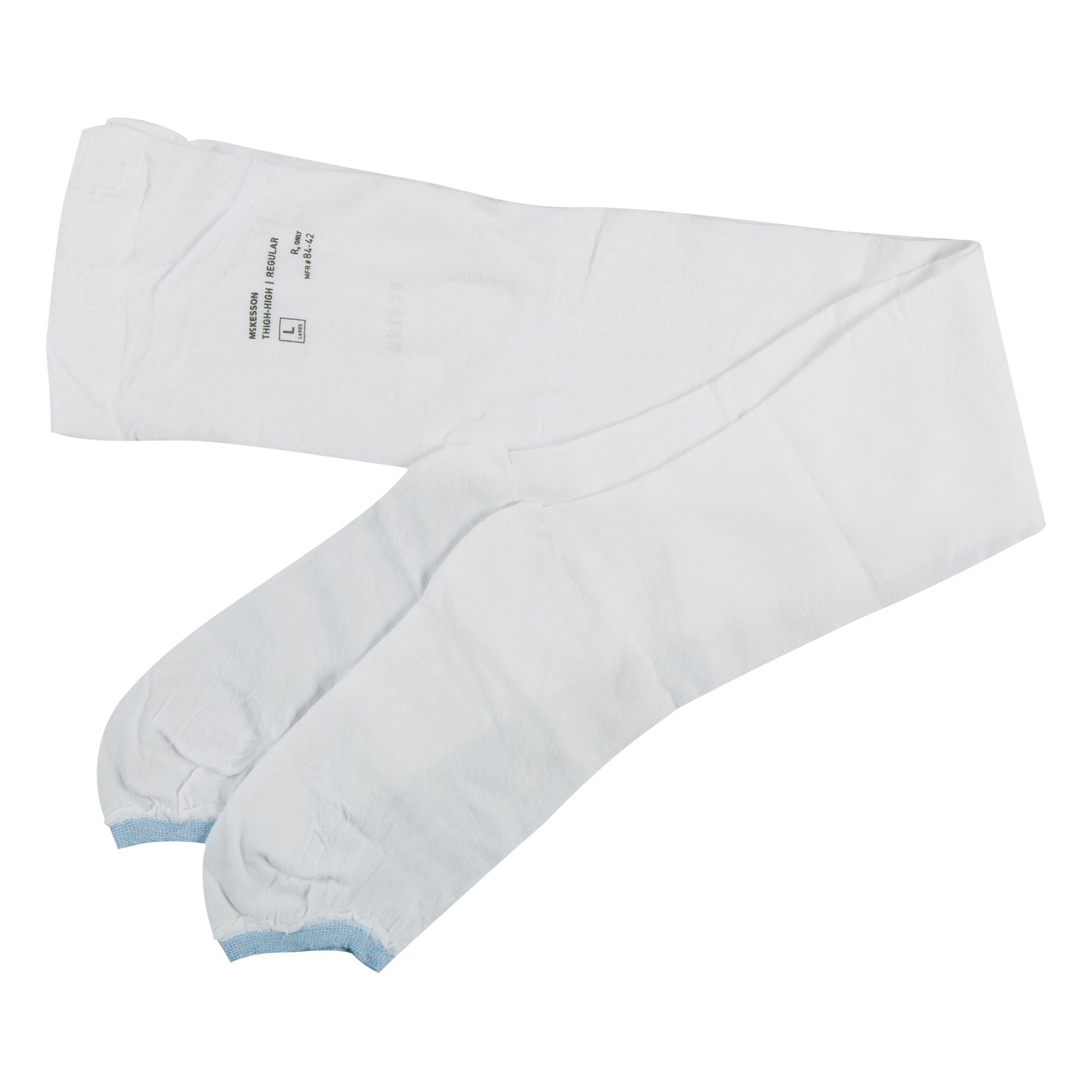 McKesson Brand - 84-42 Anti-embolism Stocking McKesson Thigh High Large / Regular White Inspection Toe