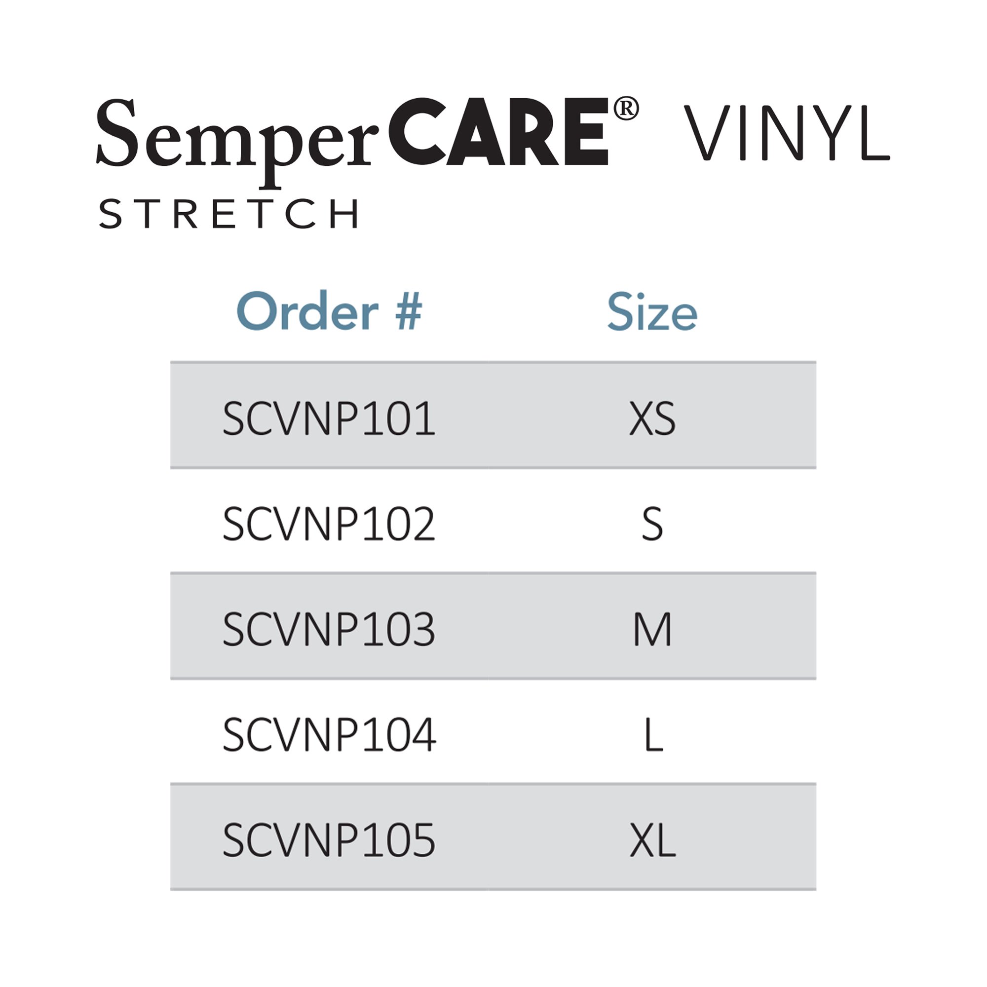 Harps USA Inc SCVNP103 - SemperCare® Vinyl Exam Glove, Medium, Ivory - 100/Box, 1000/Case