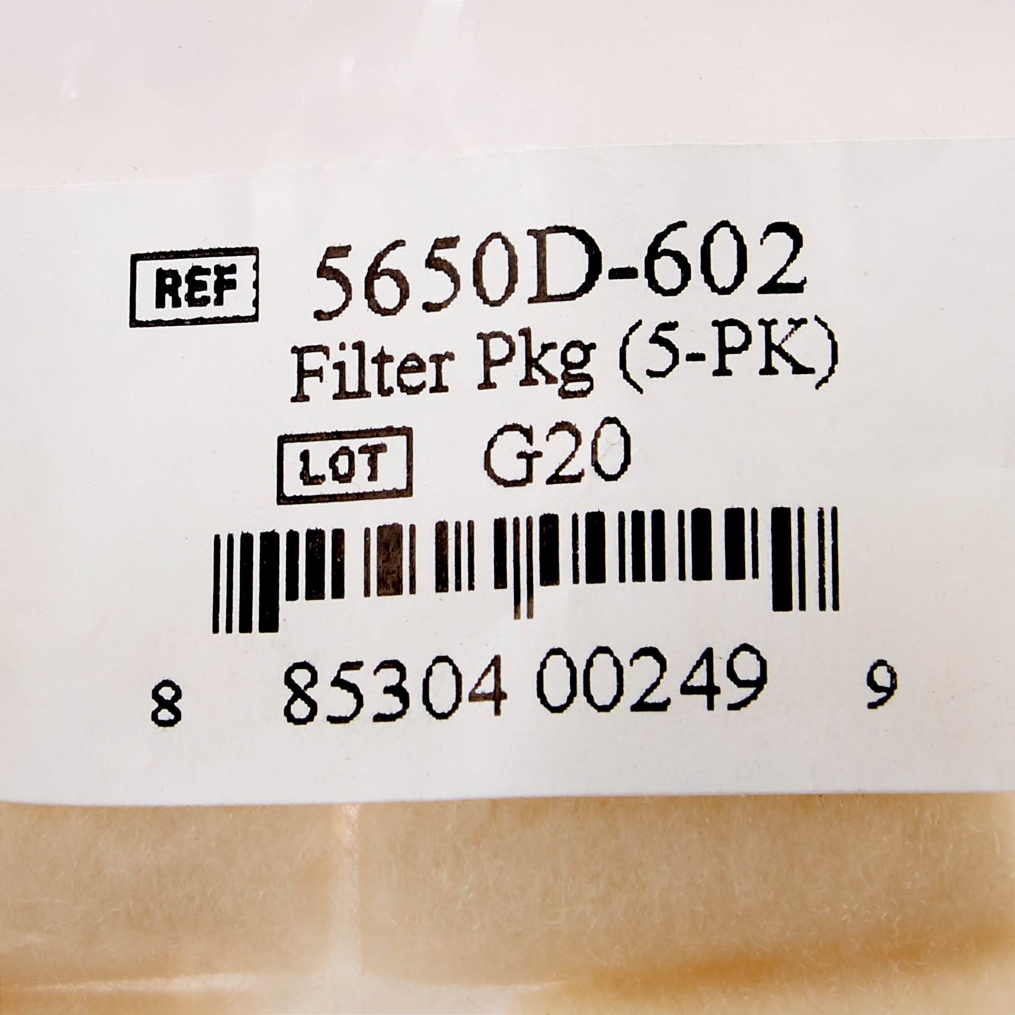 Drive DeVilbiss Healthcare 5650D-602 - Devilbiss 3650, 4650, and 5650 Nebulizer Compressor Filter - 5/Pack