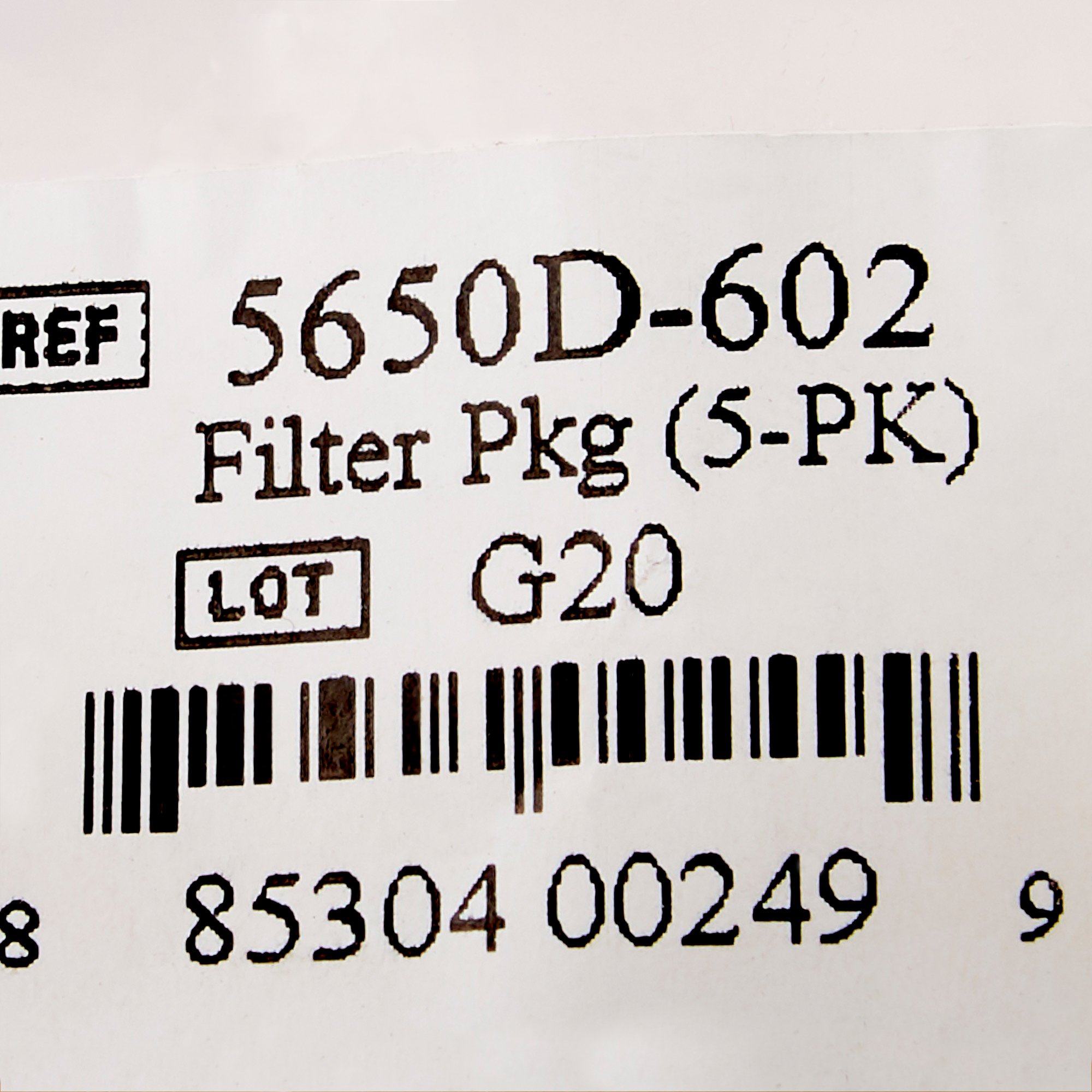  and 5650 Nebulizer Compressor Filter