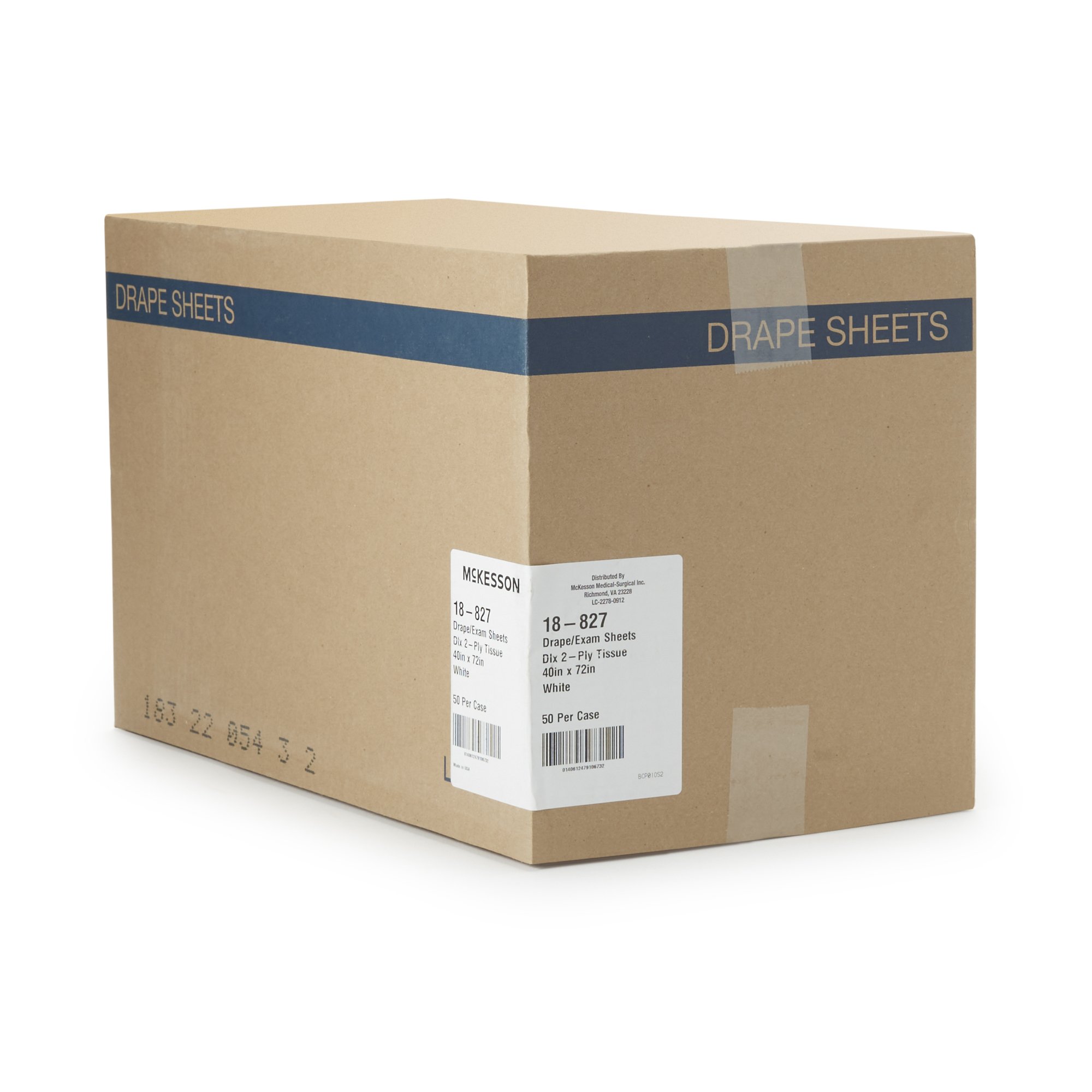 McKesson Brand 18-827 - McKesson Nonsterile Physical Exam Drape, 40 x 72 Inch - 50/Case