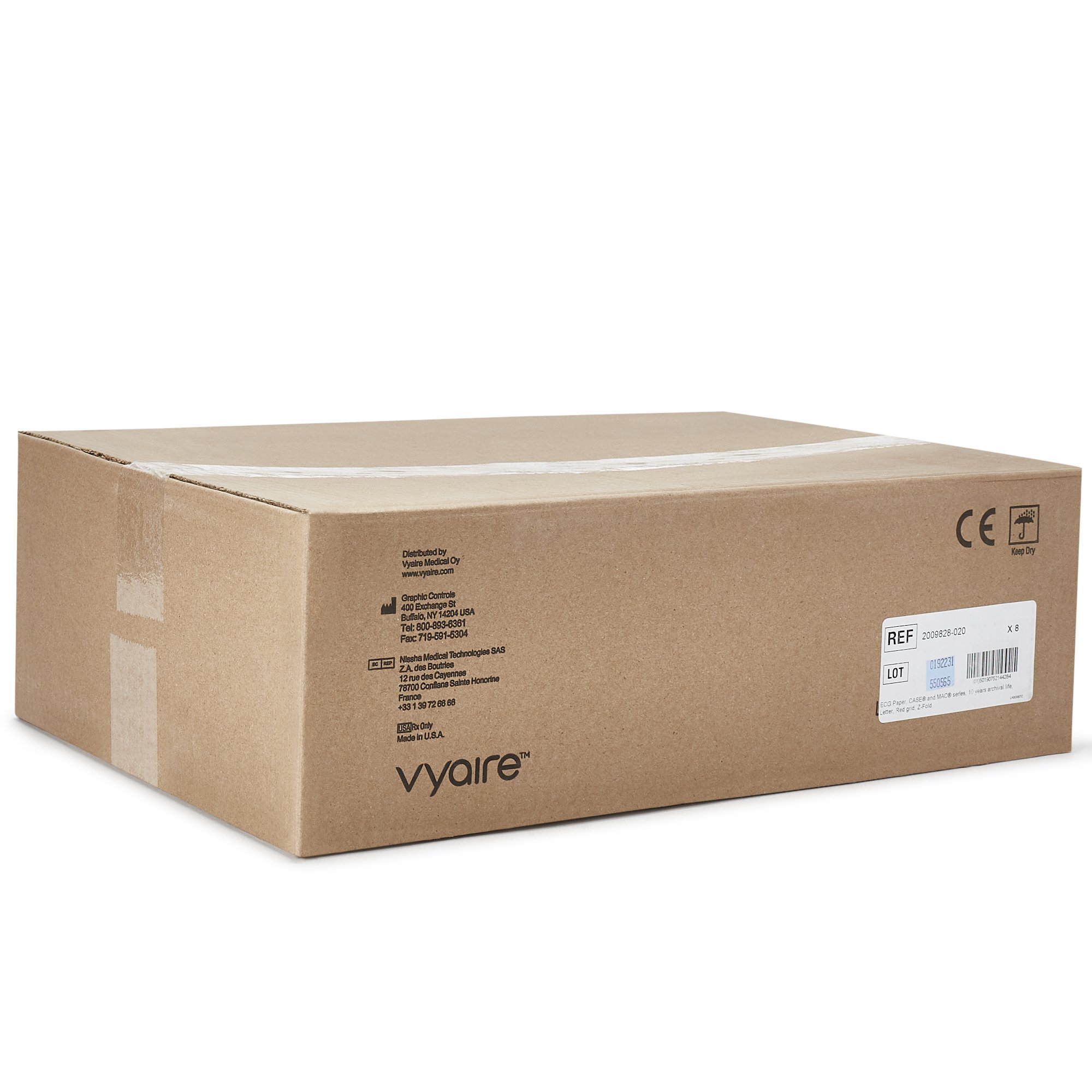 Sun Med 2009828-020 - Vital Signs® ECG / EEG Recording Paper - 300/Pack, 2400/Case