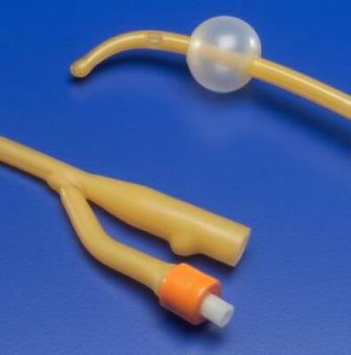 Cardinal - 1620C Foley Catheter Ultramer™ 2-Way Coude Tip 5 cc Balloon 20 Fr. Hydrogel Coated Latex