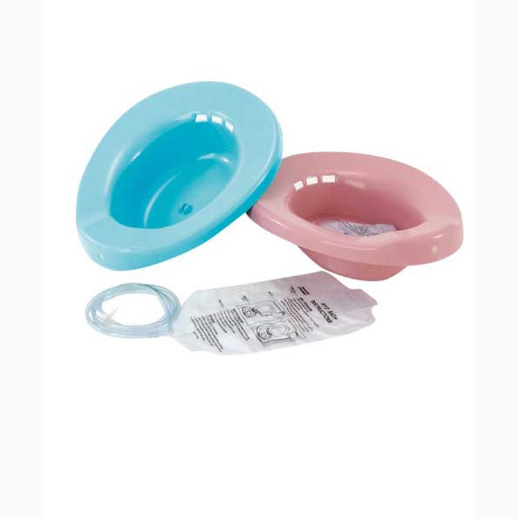 Medegen Medical Products LLC - H995-10 Sitz Bath Elongated Dusty Rose Polypropylene 2000 mL Bag Graduated, 500 mL Increments up to 2000 mL