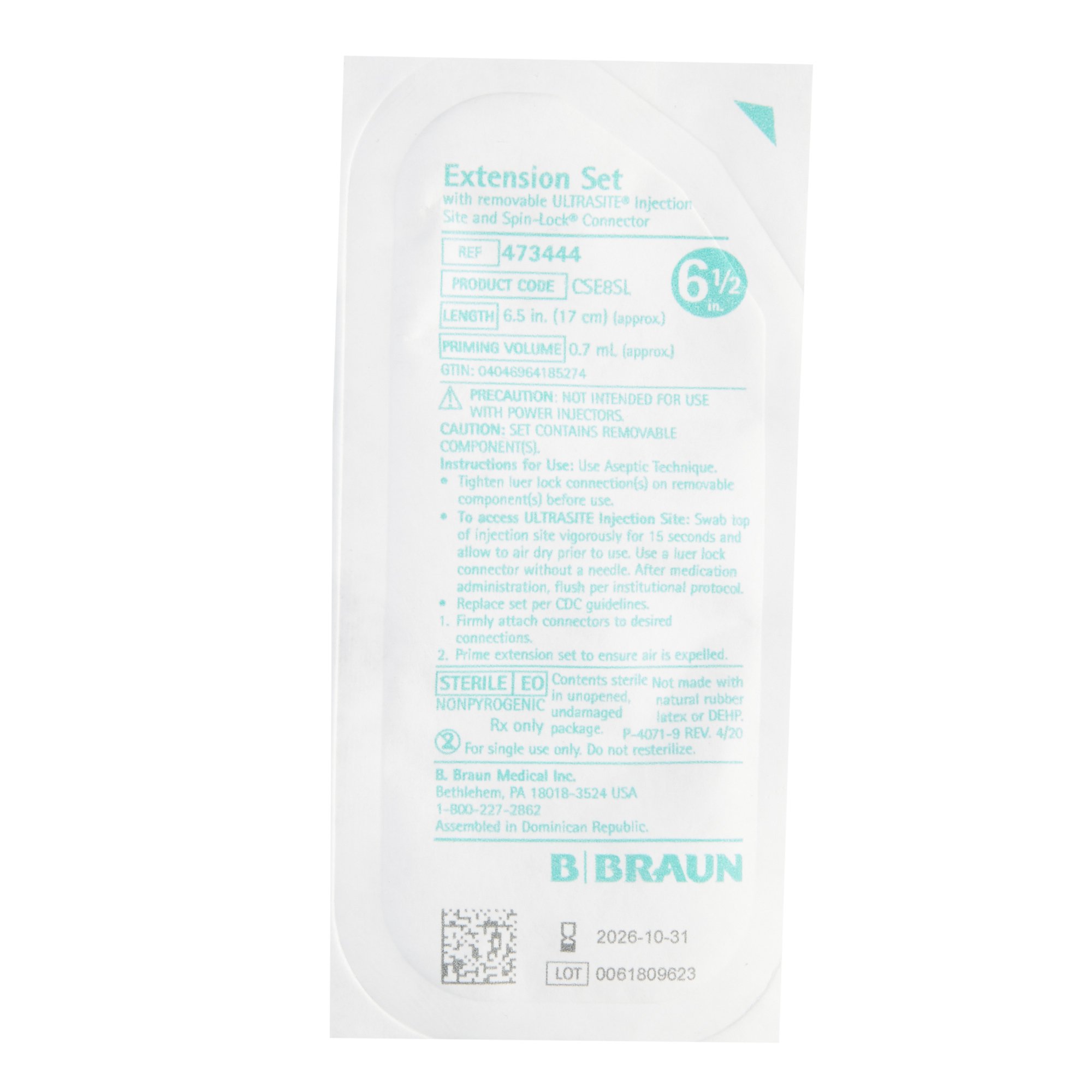 B. Braun - 473444 B. Braun Standard Bore Extension Set