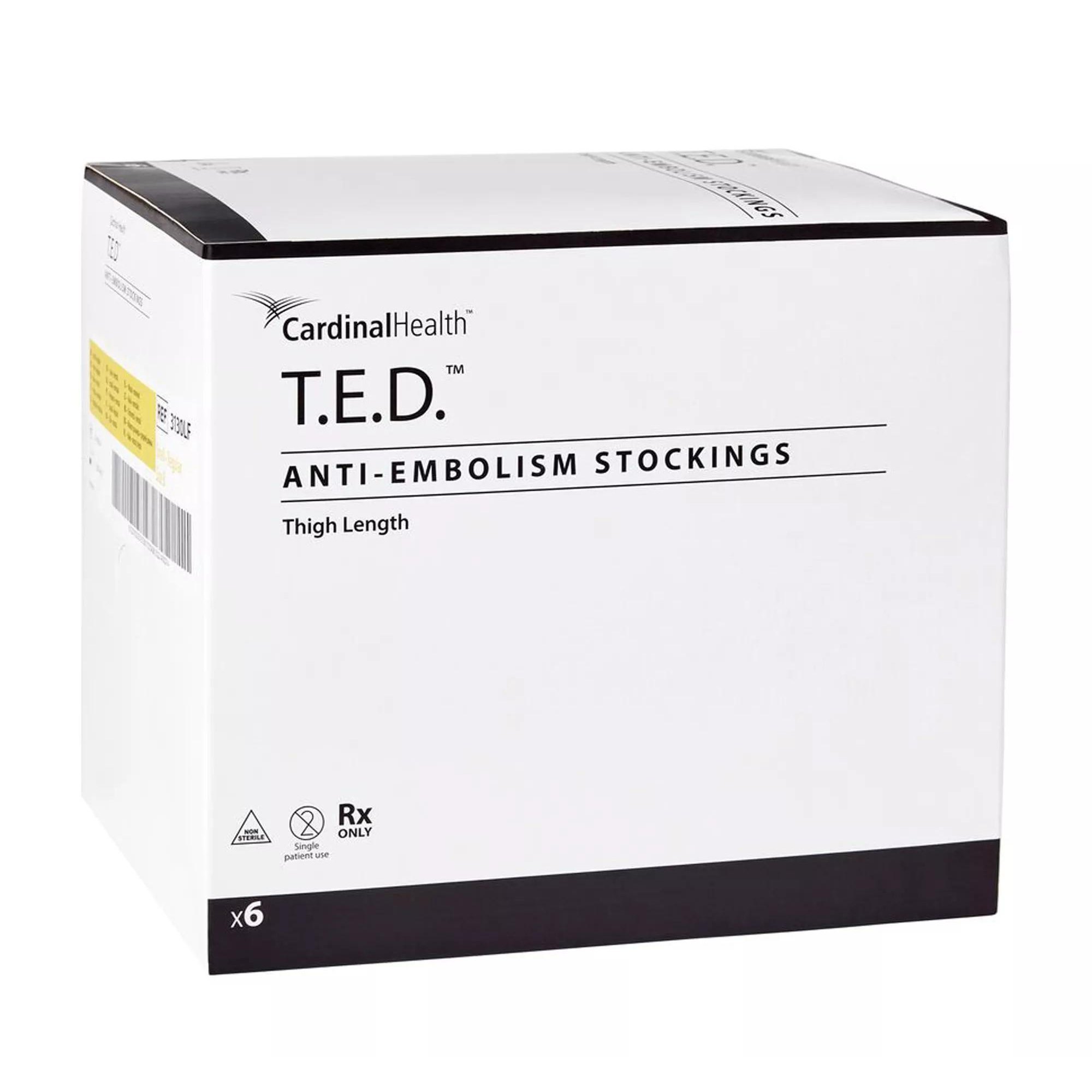 Cardinal 3130LF - T.E.D.™ Thigh High Anti-embolism Stockings, Small / Regular - 2/Pair, 12/Carton