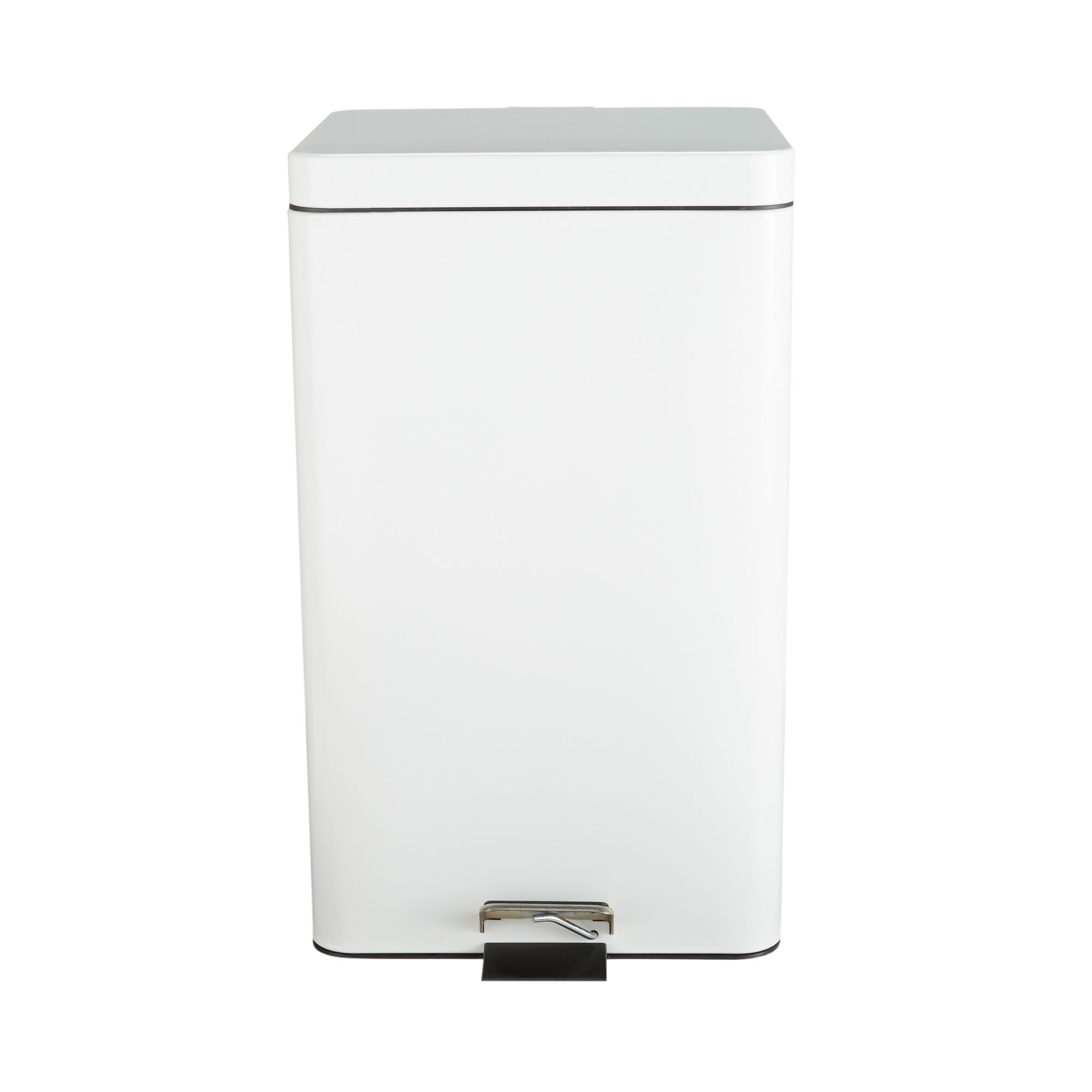 McKesson Brand - 81-35266 Trash Can McKesson 32 Quart / 8 gal. White Steel Square