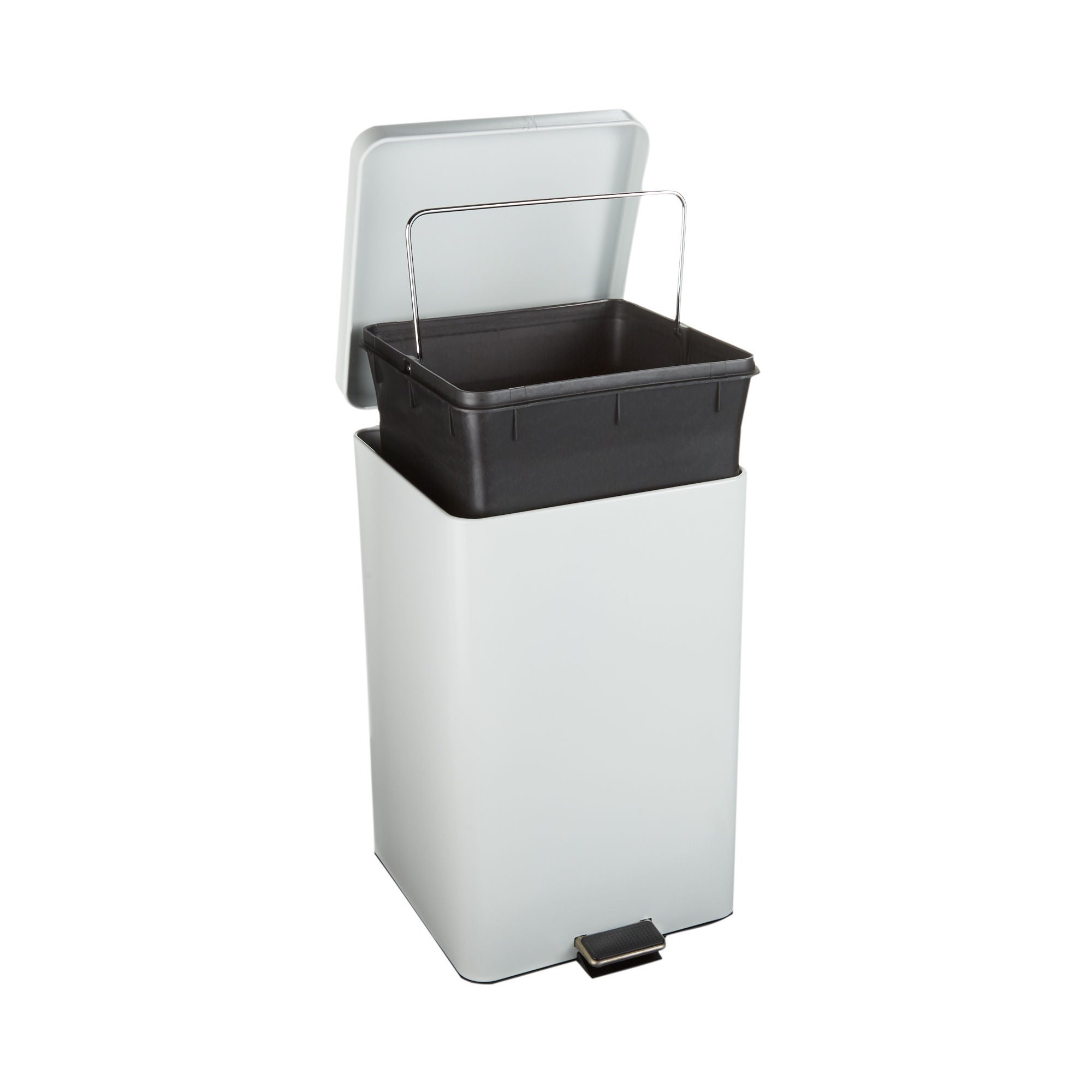 McKesson Brand - 81-35266 Trash Can McKesson 32 Quart / 8 gal. White Steel Square