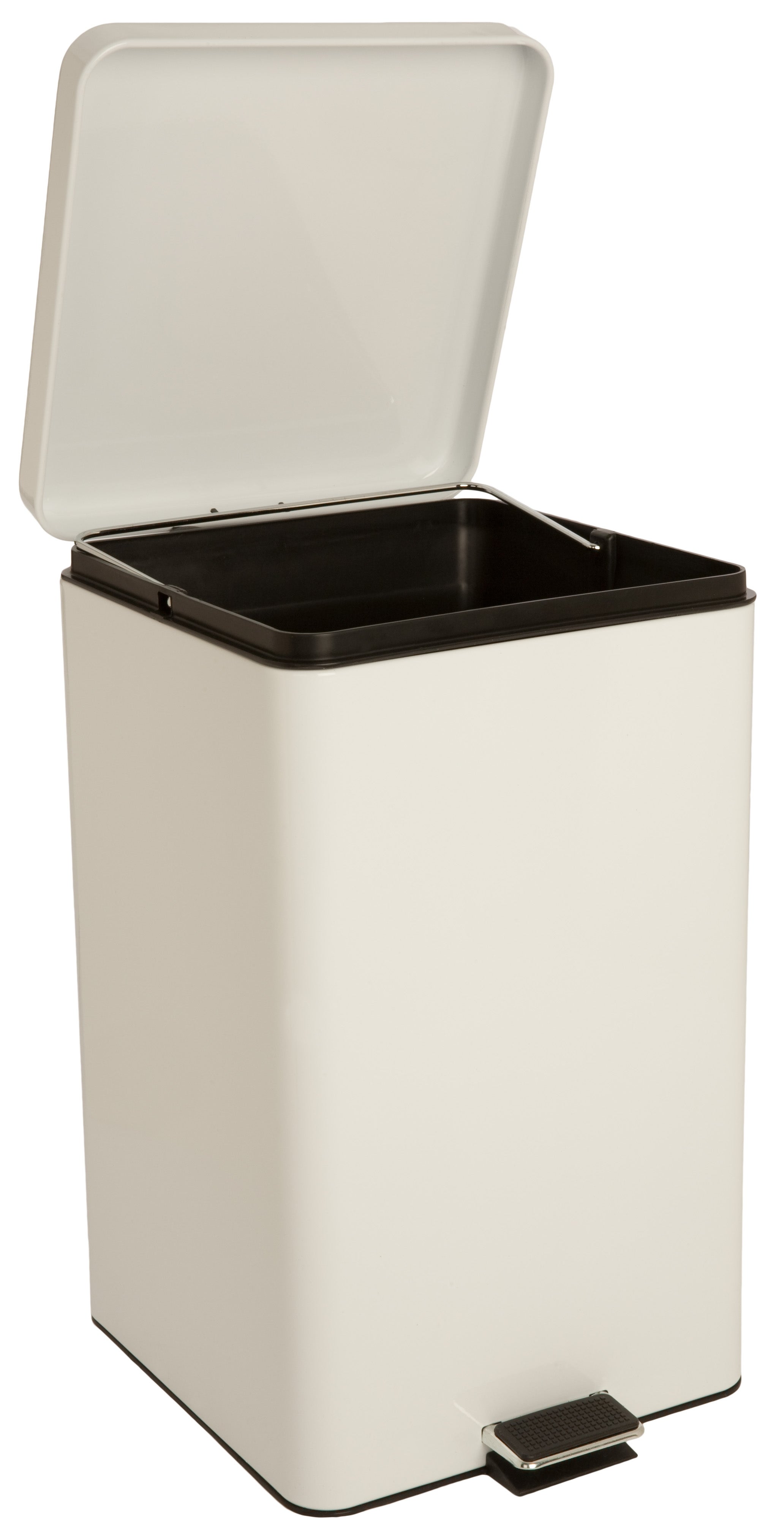 McKesson Brand - 81-35266 Trash Can McKesson 32 Quart / 8 gal. White Steel Square