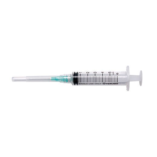 AirTite Products - 26212 Standard Hypodermic Syringe with Needle ExelInt® 5 mL 1 Inch 21 Gauge NonSafety Regular Wall