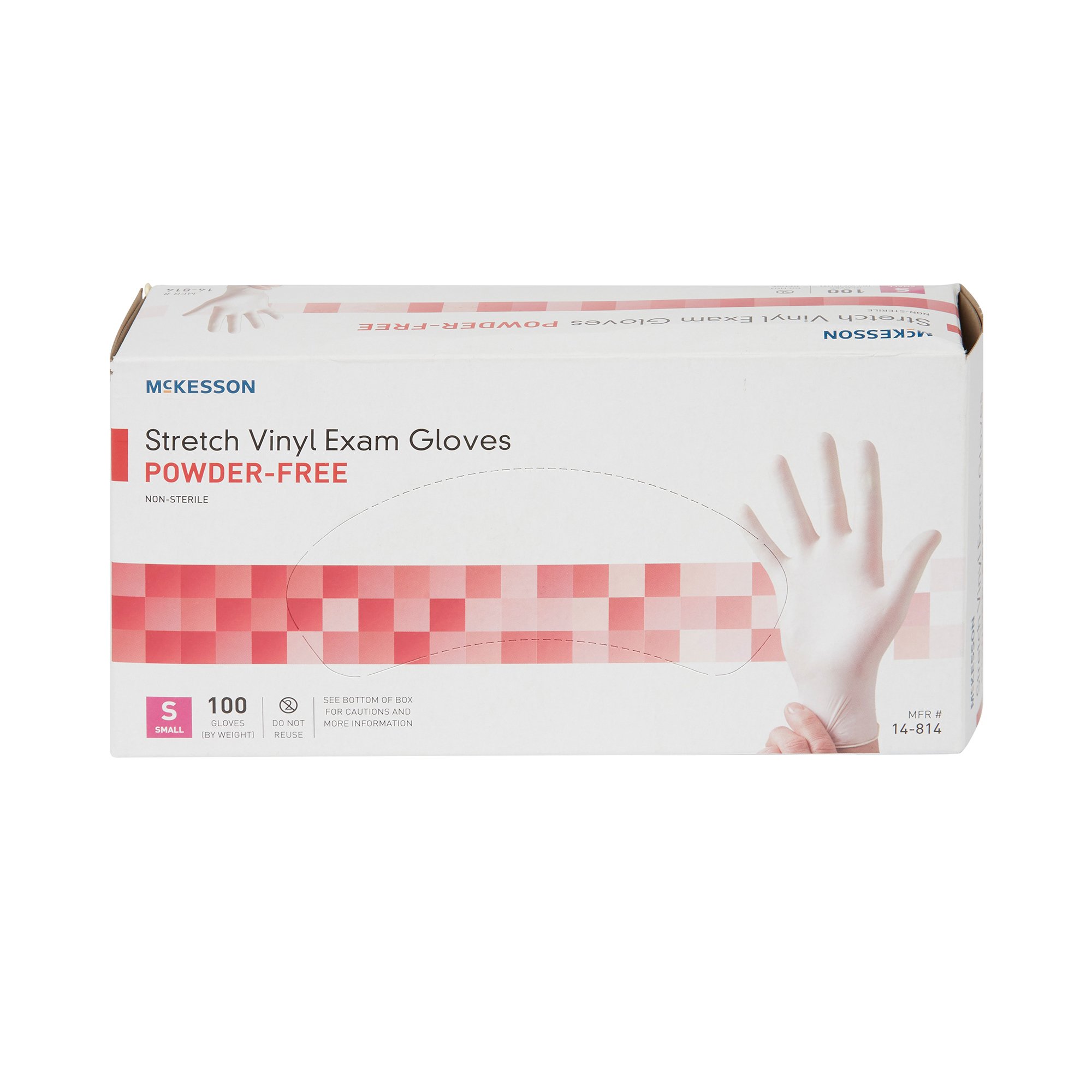 McKesson Brand 14-814 - McKesson Stretch Vinyl Exam Glove, Small, Ivory - 100/Box, 1000/Case