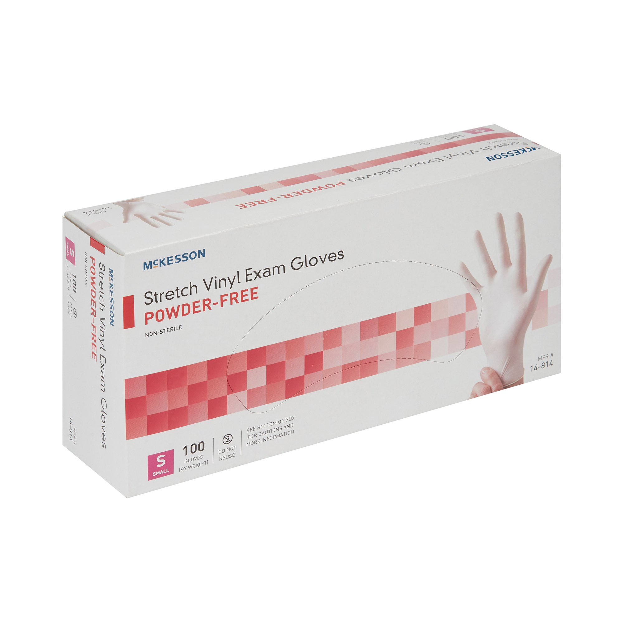 McKesson Brand 14-814 - McKesson Stretch Vinyl Exam Glove, Small, Ivory - 100/Box, 1000/Case