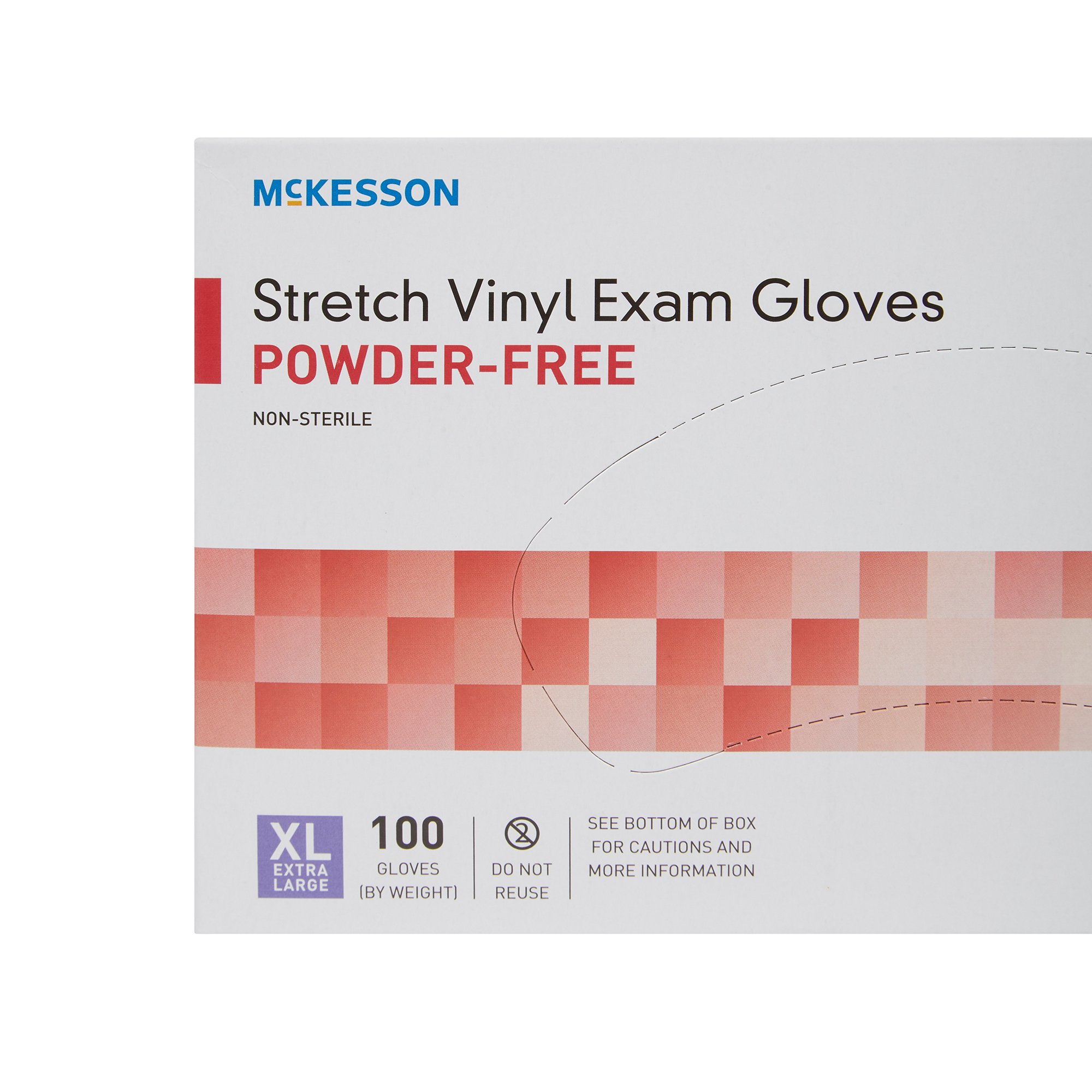 McKesson Brand 14-820 - McKesson Stretch Vinyl Exam Glove, Extra Large, Ivory - 100/Box, 1000/Case