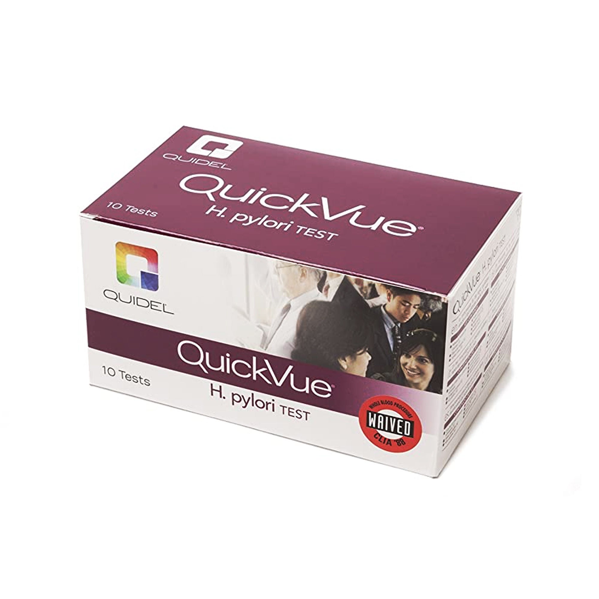 Quidel - 0W009 H. Pylori Test Kit QuickVue® H. pylori gII™ H. Pylori 10 Tests CLIA Waived Sample Dependent