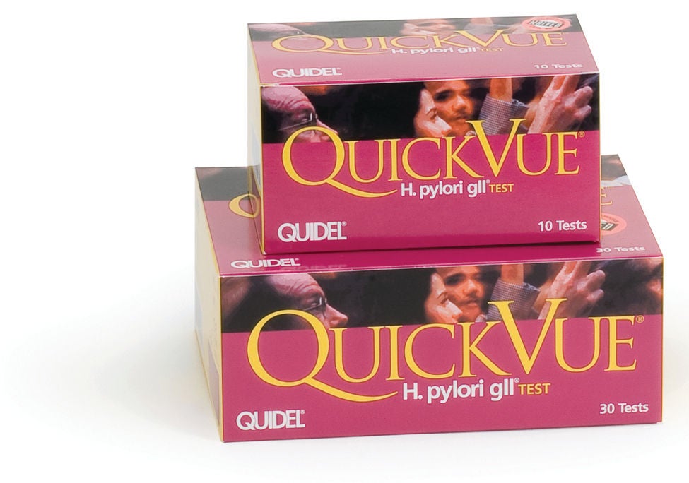 Quidel - 0W010 H. Pylori Test Kit QuickVue® H. pylori gII™ H. Pylori 30 Tests CLIA Waived Sample Dependent
