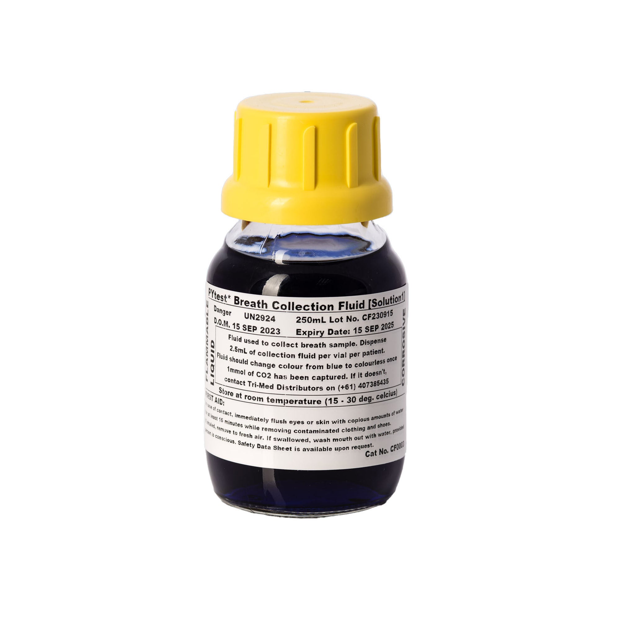 Tri-Med Americas Corp - 60445 PYtest® Breath Collection Fluid 250 mL For PYtest 14C-Urea Breath Test