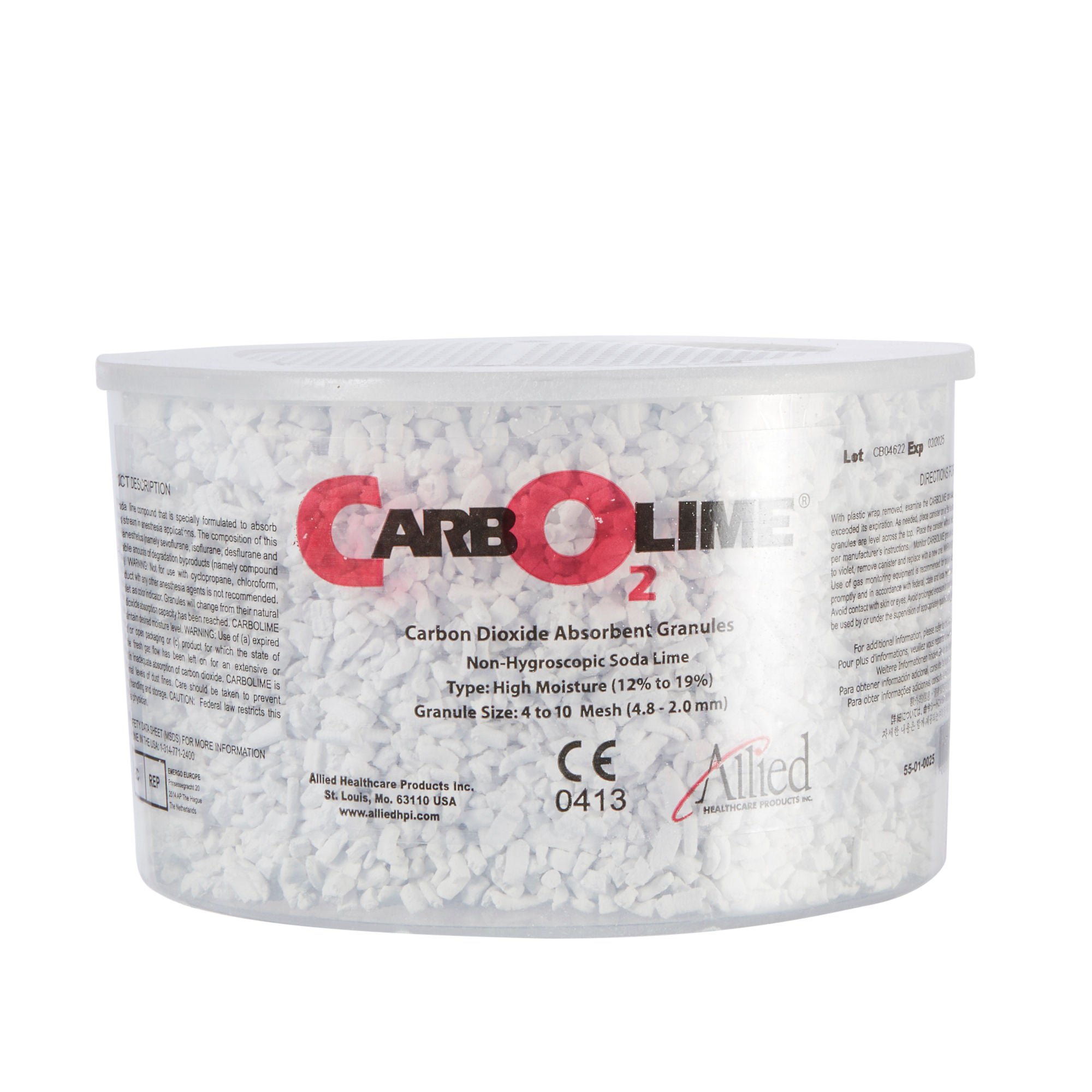 Allied Healthcare - 55-01-0025 Carbo2Lime™ CO2 Absorbent