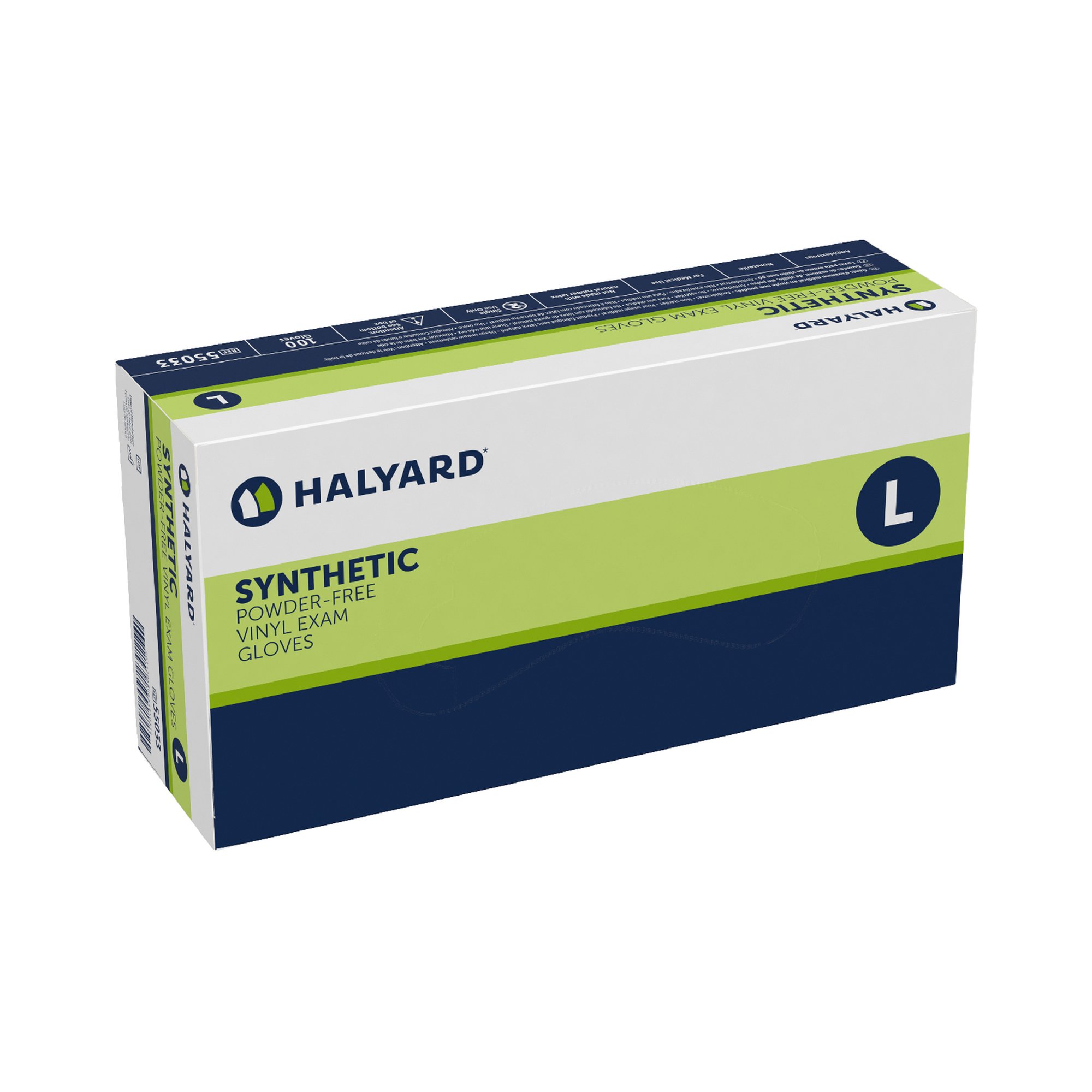 O&M Halyard Inc 55033 - Halyard™ Vinyl Exam Glove, Large, Clear - 100/Box, 1000/Case