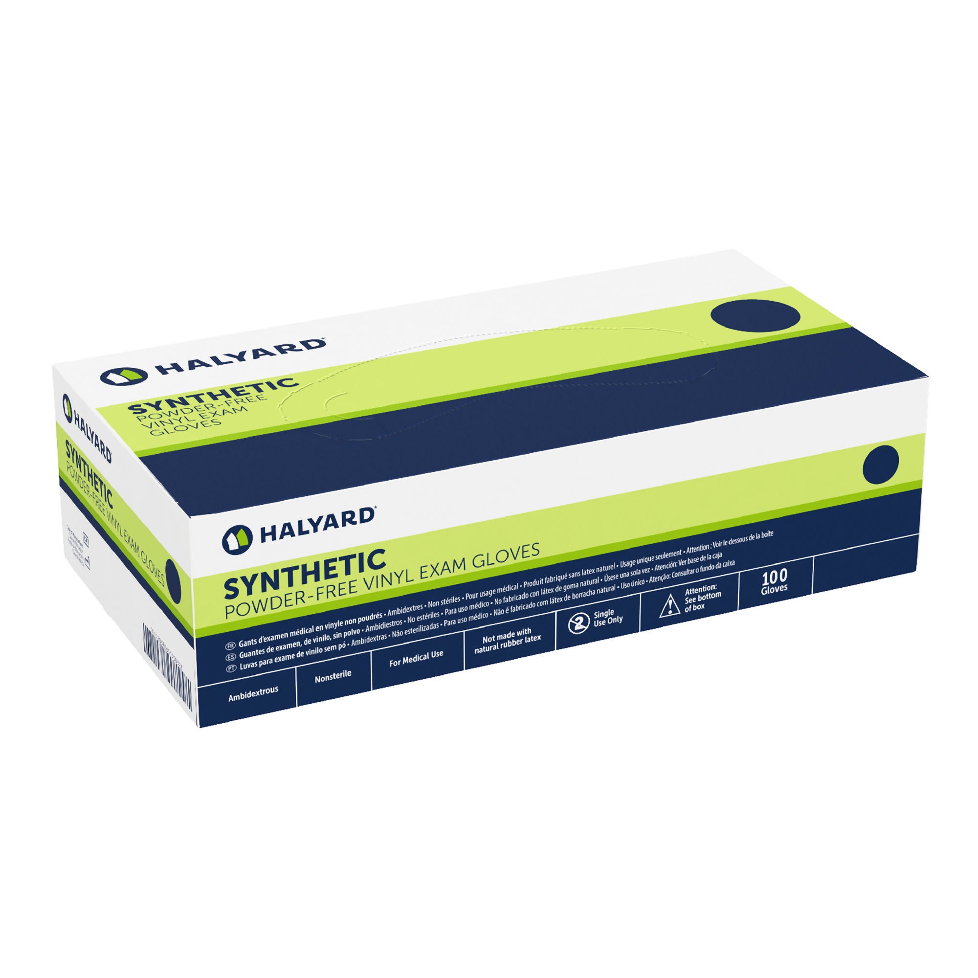 O&M Halyard Inc - 55031 Exam Glove Halyard™ Small 100 per Box NonSterile Vinyl Standard Cuff Length Smooth Clear Not Rated