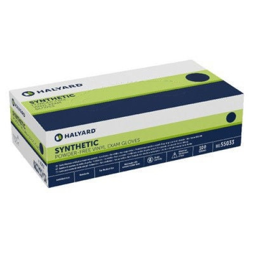 O&M Halyard Inc - 55031 Exam Glove Halyard™ Small 100 per Box NonSterile Vinyl Standard Cuff Length Smooth Clear Not Rated