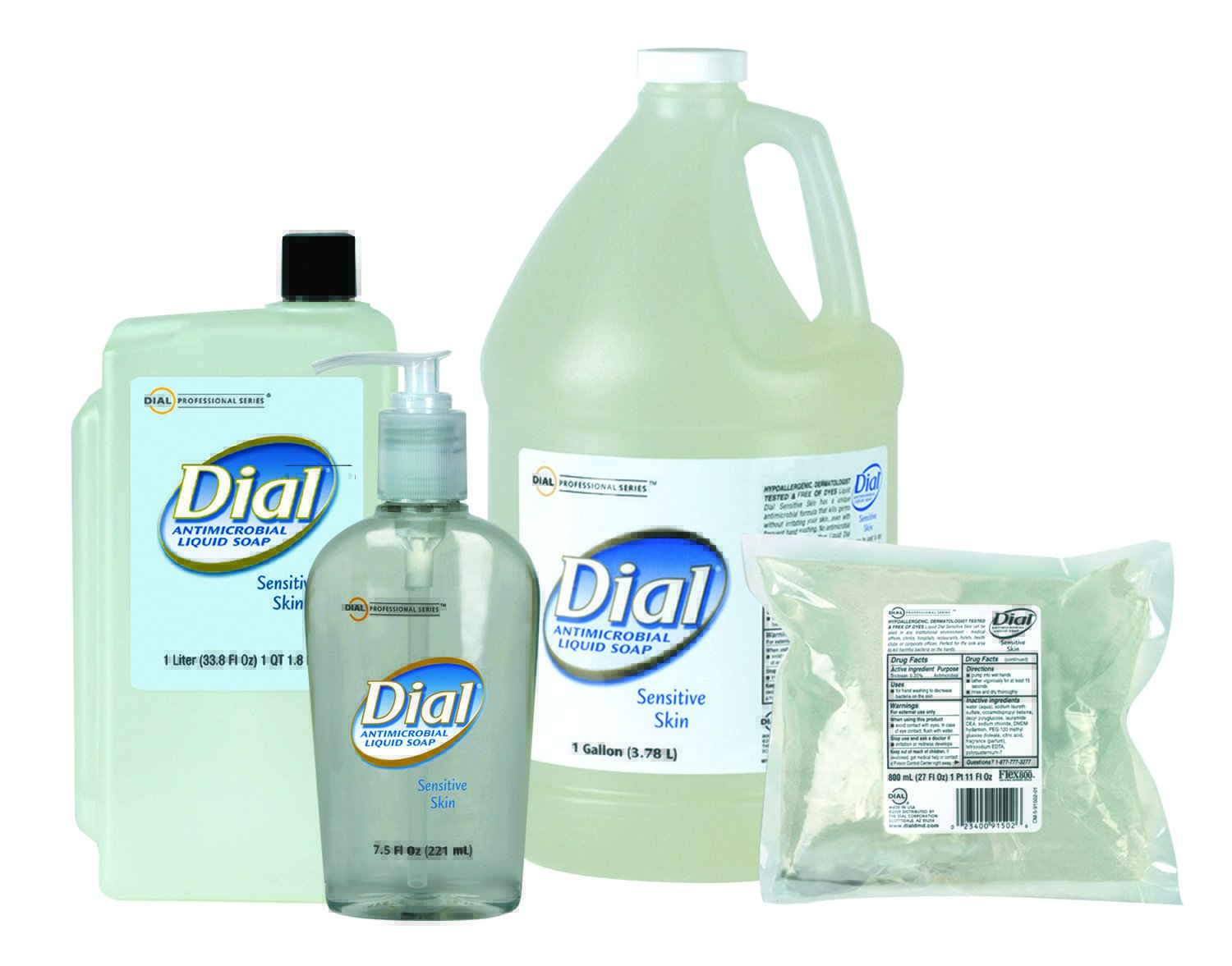 Essendant Co-United Stationers - DIA82839 Dial® Sensitive Antimicrobial Soap 1 Liter Refill Bottle