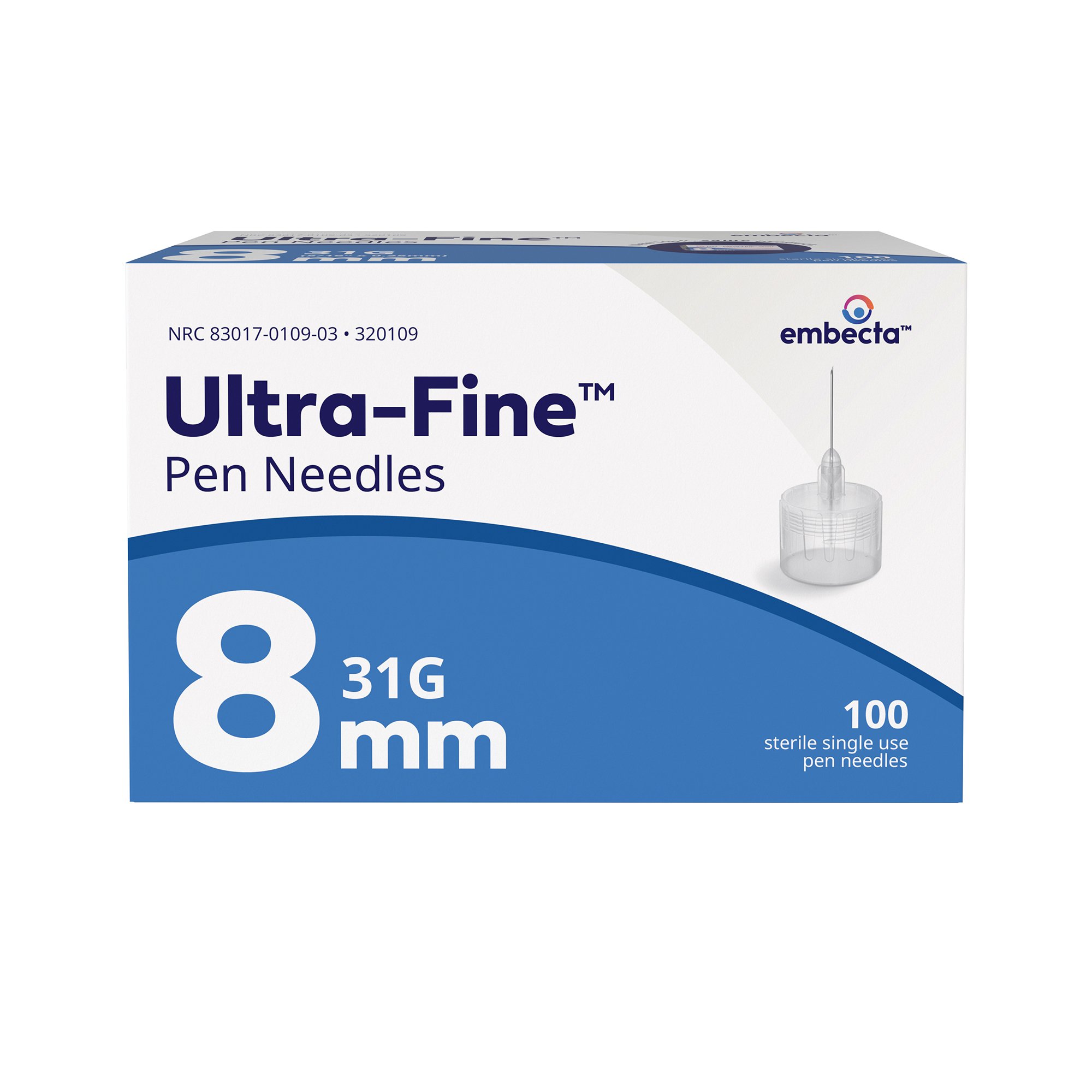 Embecta Medical II LLC 320109 - Ultra-Fine III™ Insulin Pen Needle - 1/Each, 100/Box, 1200/Case