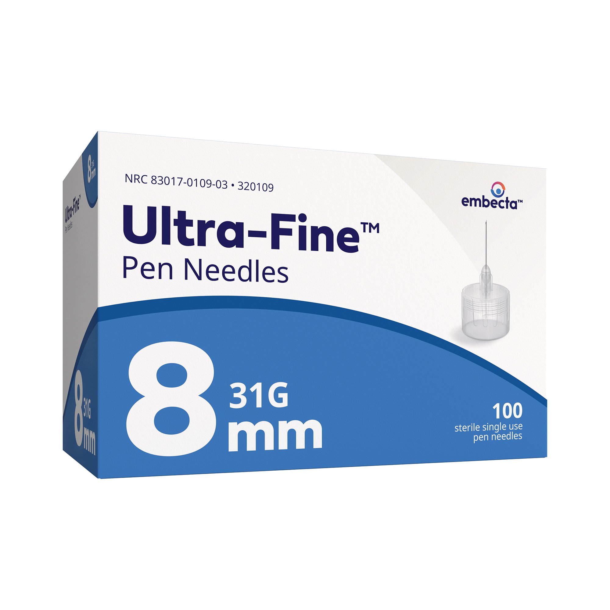 Embecta Medical II LLC 320109 - Ultra-Fine III™ Insulin Pen Needle - 1/Each, 100/Box, 1200/Case