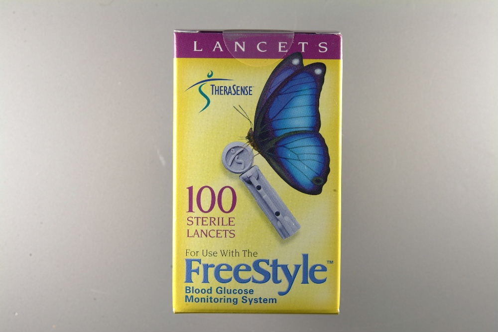 Thames Pharma - 99073013001 Lancet for Lancing Device Freestyle™ 28 Gauge Non-Safety Twist Off Cap Finger
