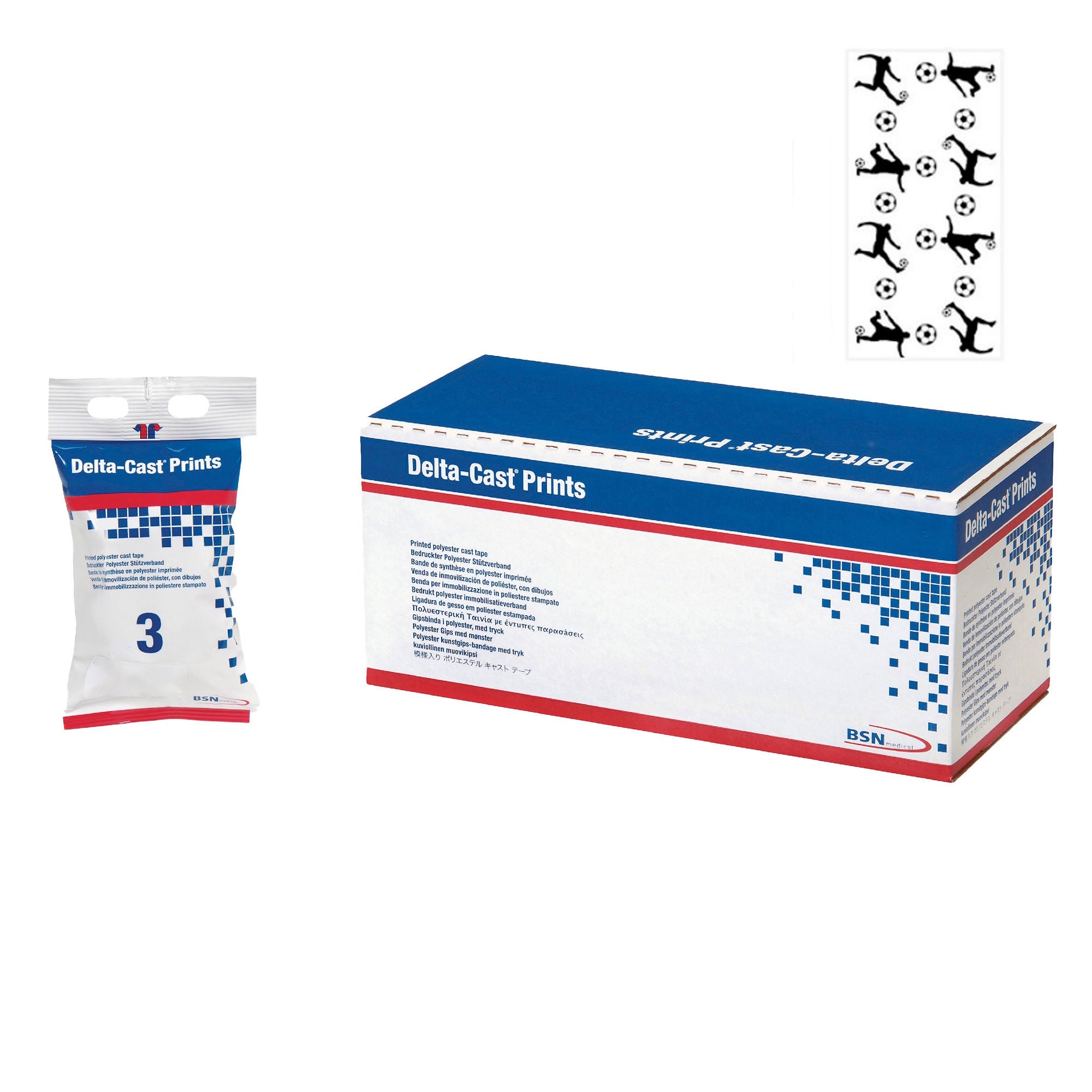 BSN Medical - 4113 Cast Tape Delta-Cast® Prints 3 Inch X 12 Foot Polyester Soccer Balls Print