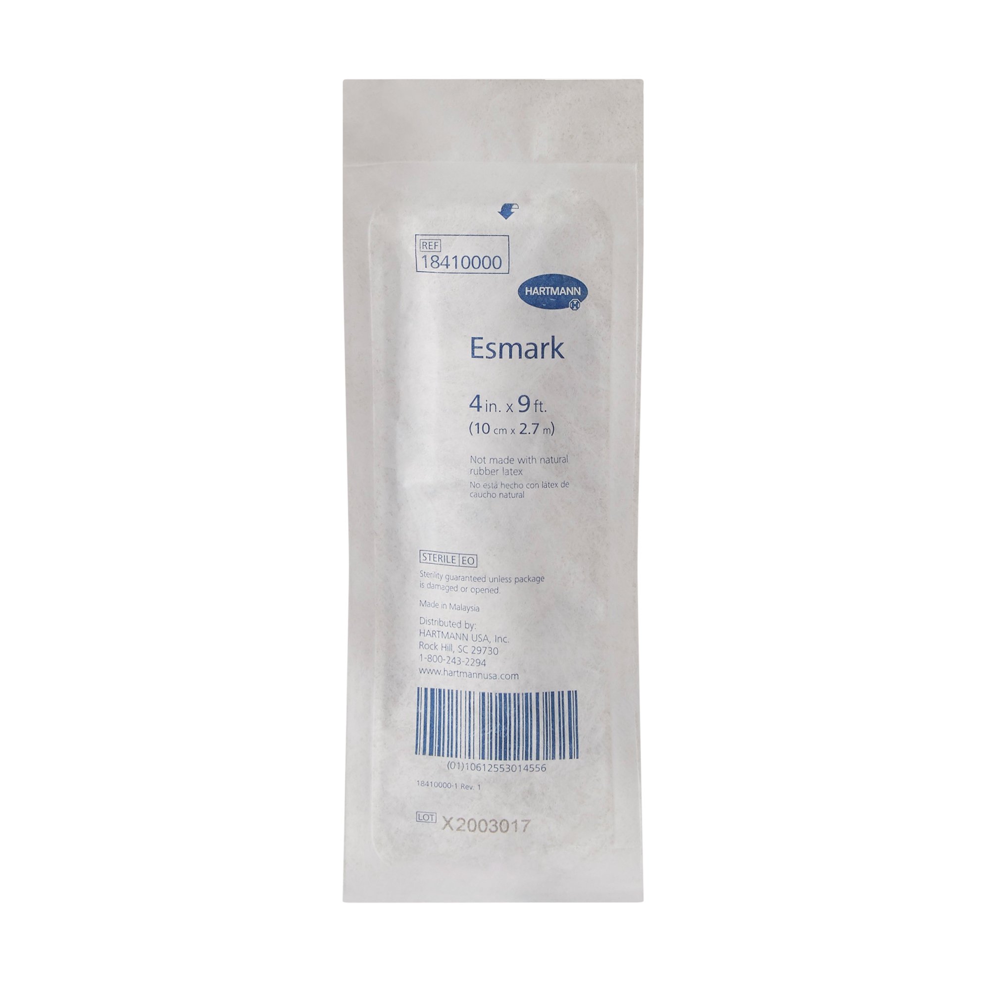 Hartmann 18410000 - Esmark LF No Closure Esmark Compression Bandage, 4 Inch x 3 Yard - 1/Roll, 20/Case