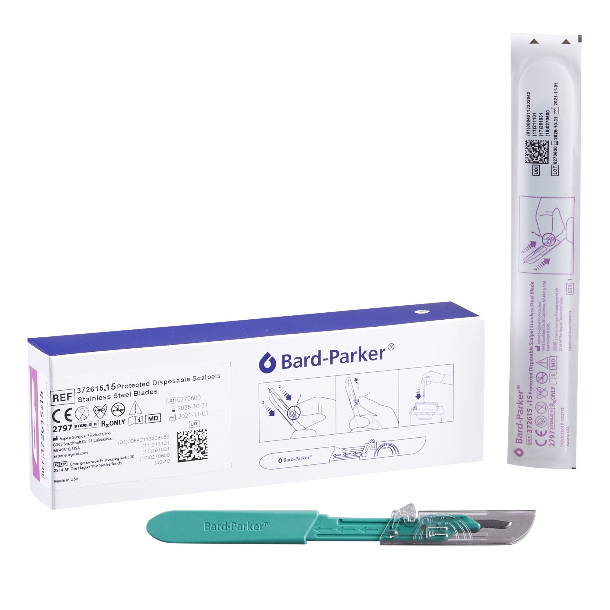 Aspen Surgical Products - 372615 Bard-Parker® Safety Scalpel